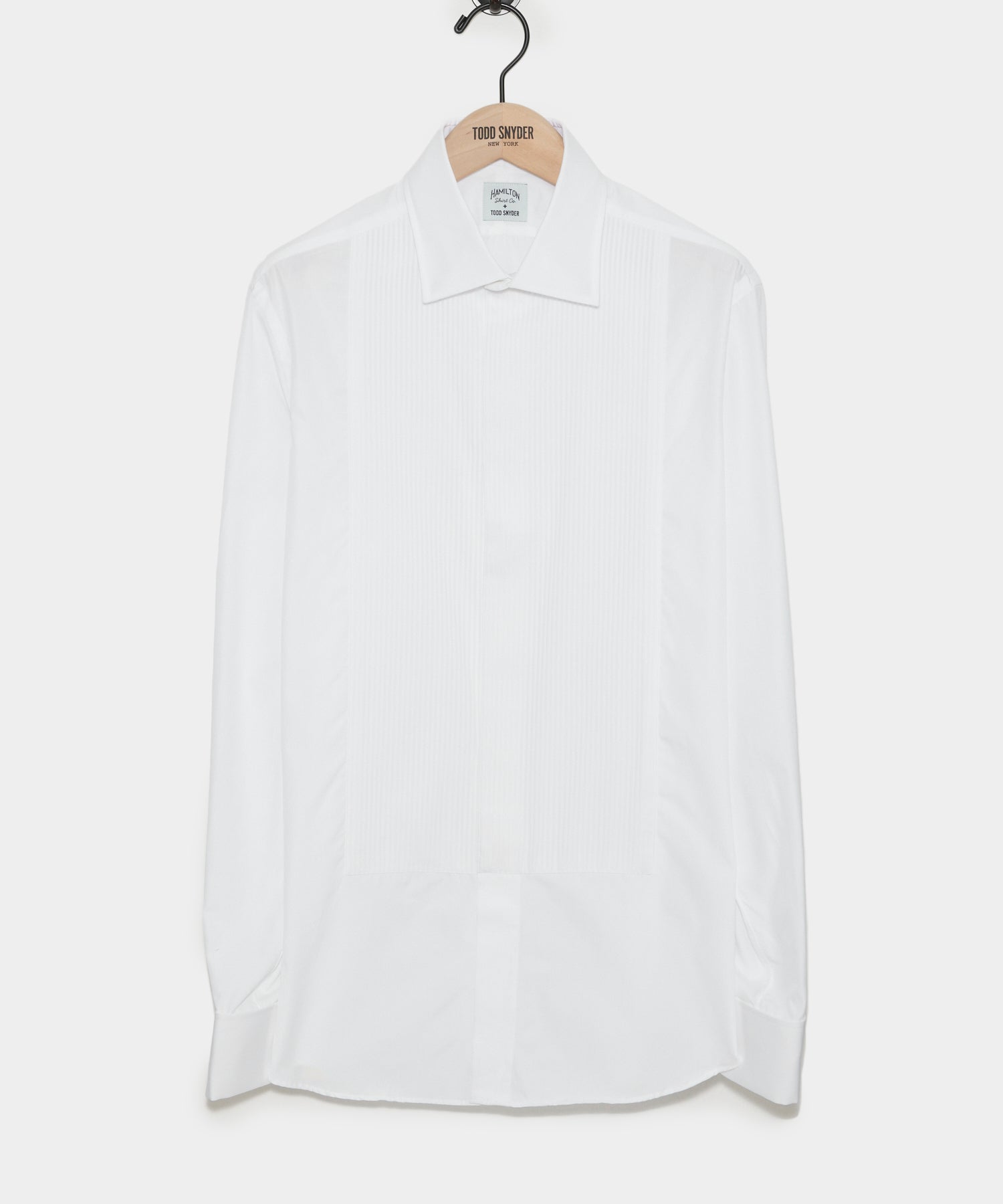 Hamilton + Todd Snyder Cotton Pleated Spread Collar Tuxedo Shirt - Image 2