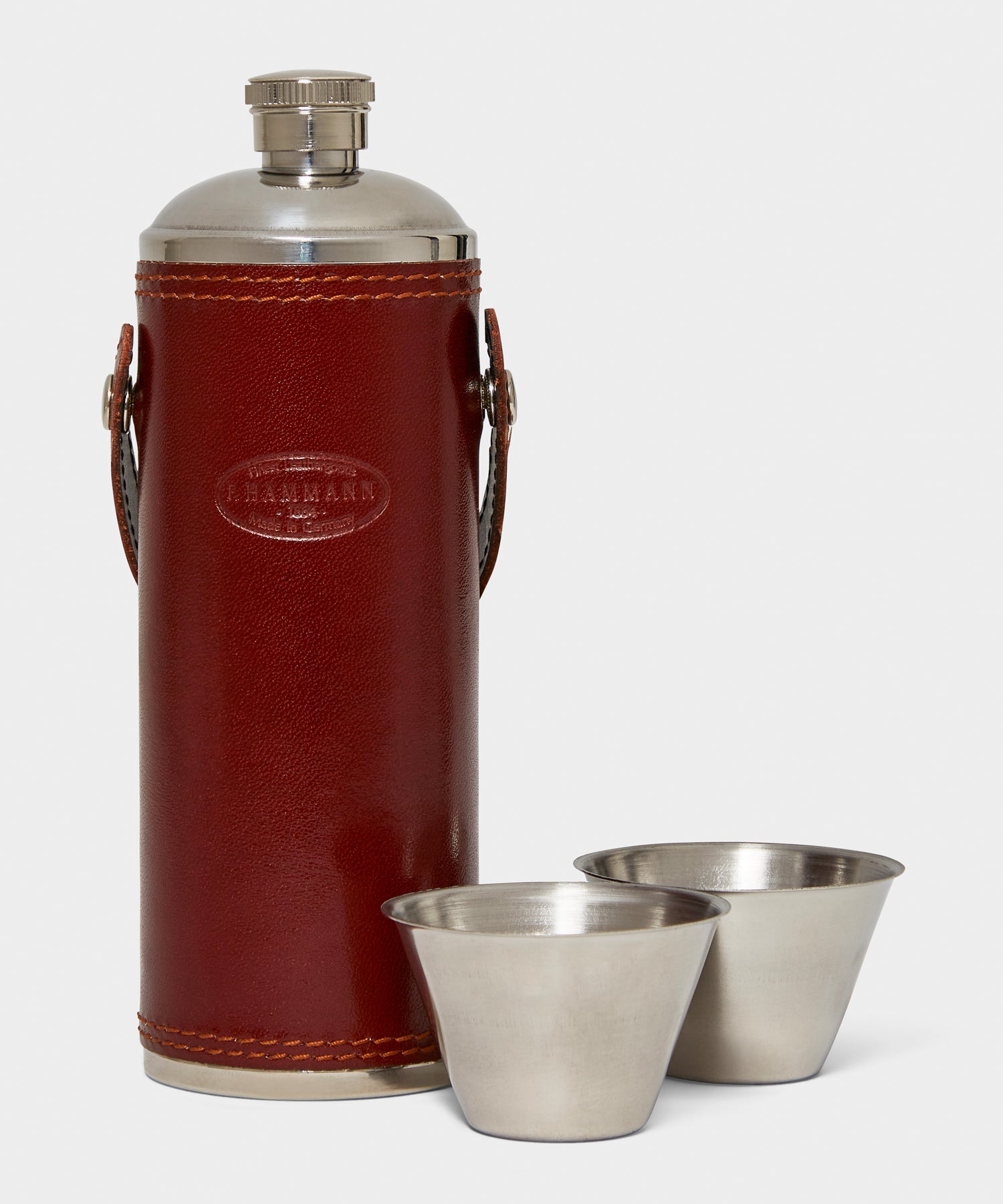 F. Hammann Leather Hunting Flask - Image 2