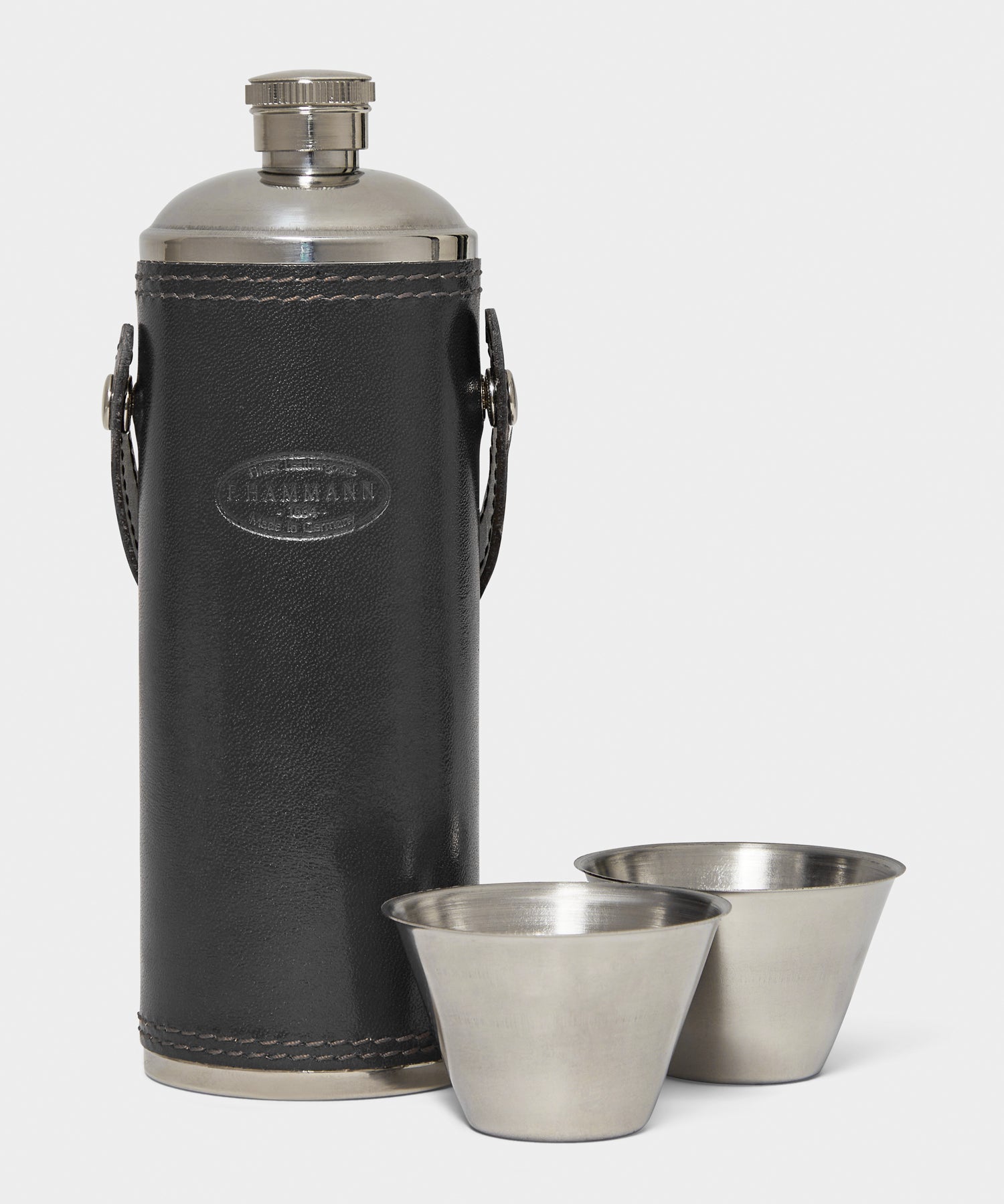 F. Hammann Leather Hunting Flask - Image 2