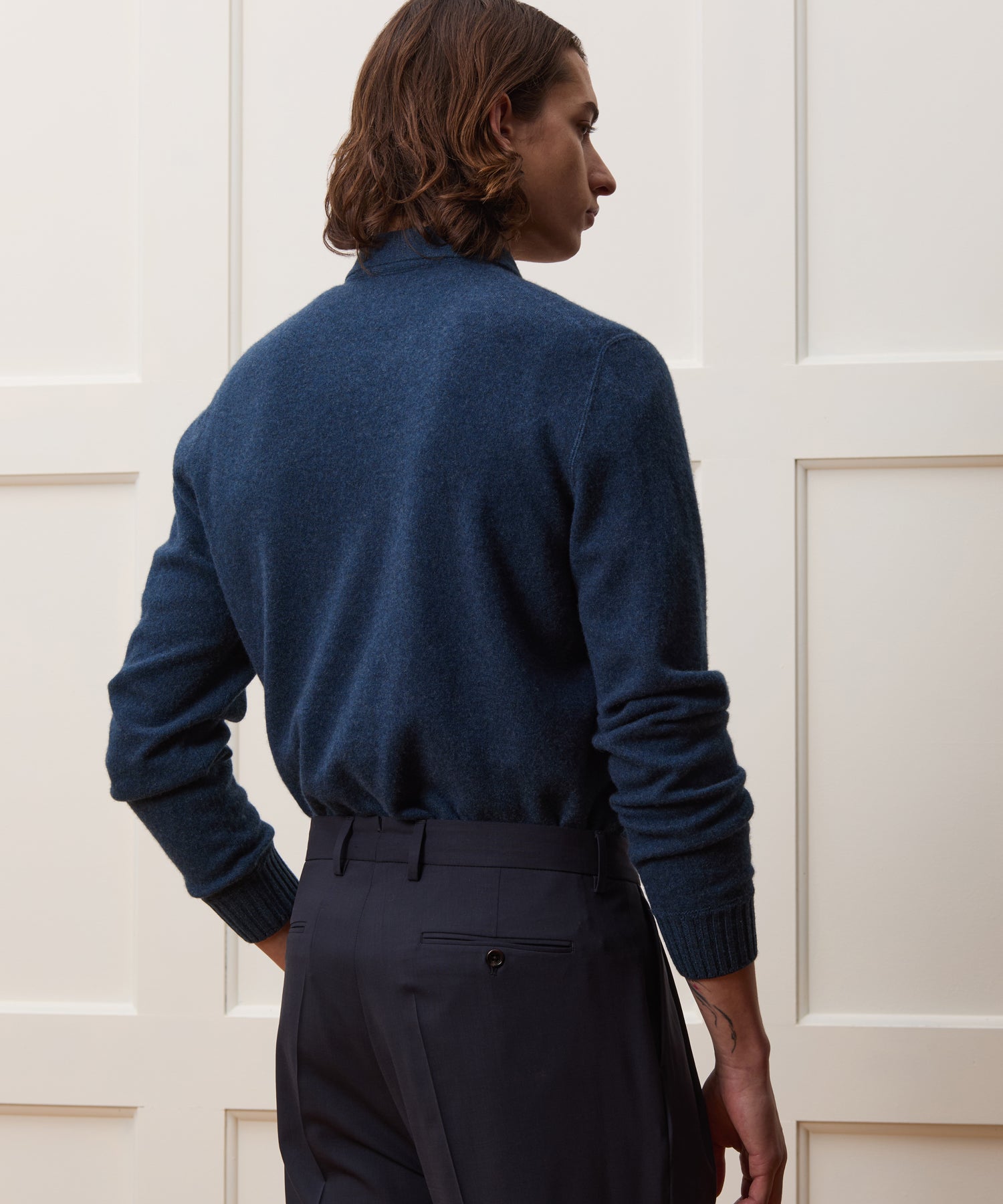 Italian Cashmere Half-Zip Sweater Polo - Image 5