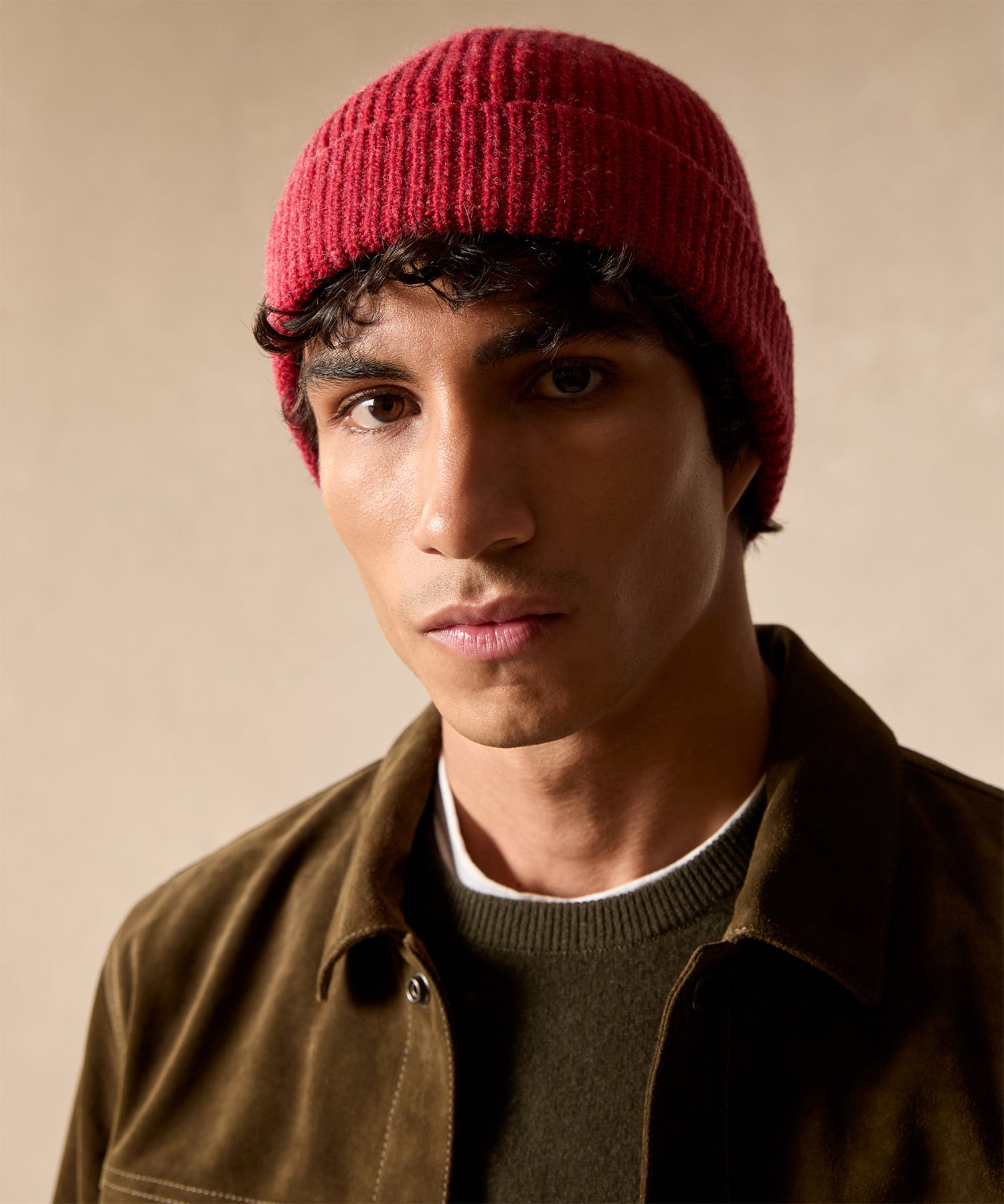 Donegal Beanie in Cranberry - Image 2