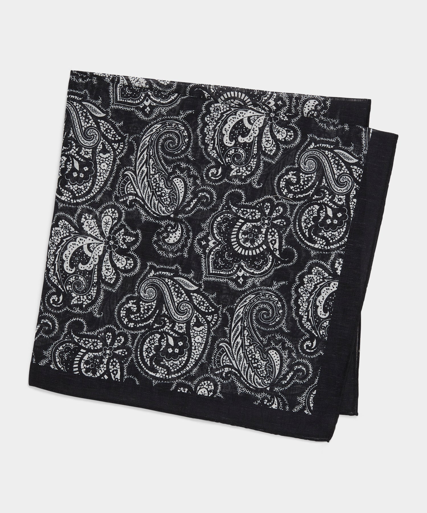Italian Wood Block Paisley Neckerchief - Image 2