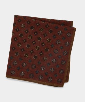 Italian Wool Medallion Pocket Square