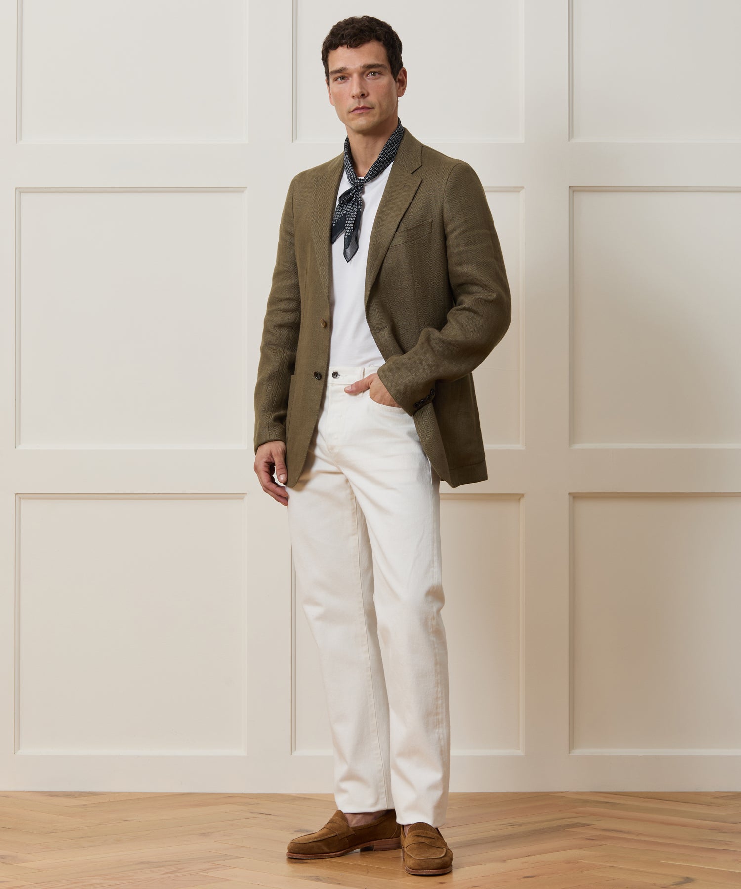 Italian Linen Herringbone Sport Coat - Image 3