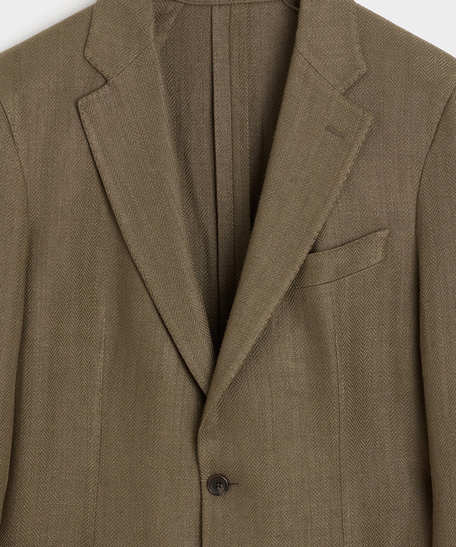Italian Linen Herringbone Sport Coat - Image 6