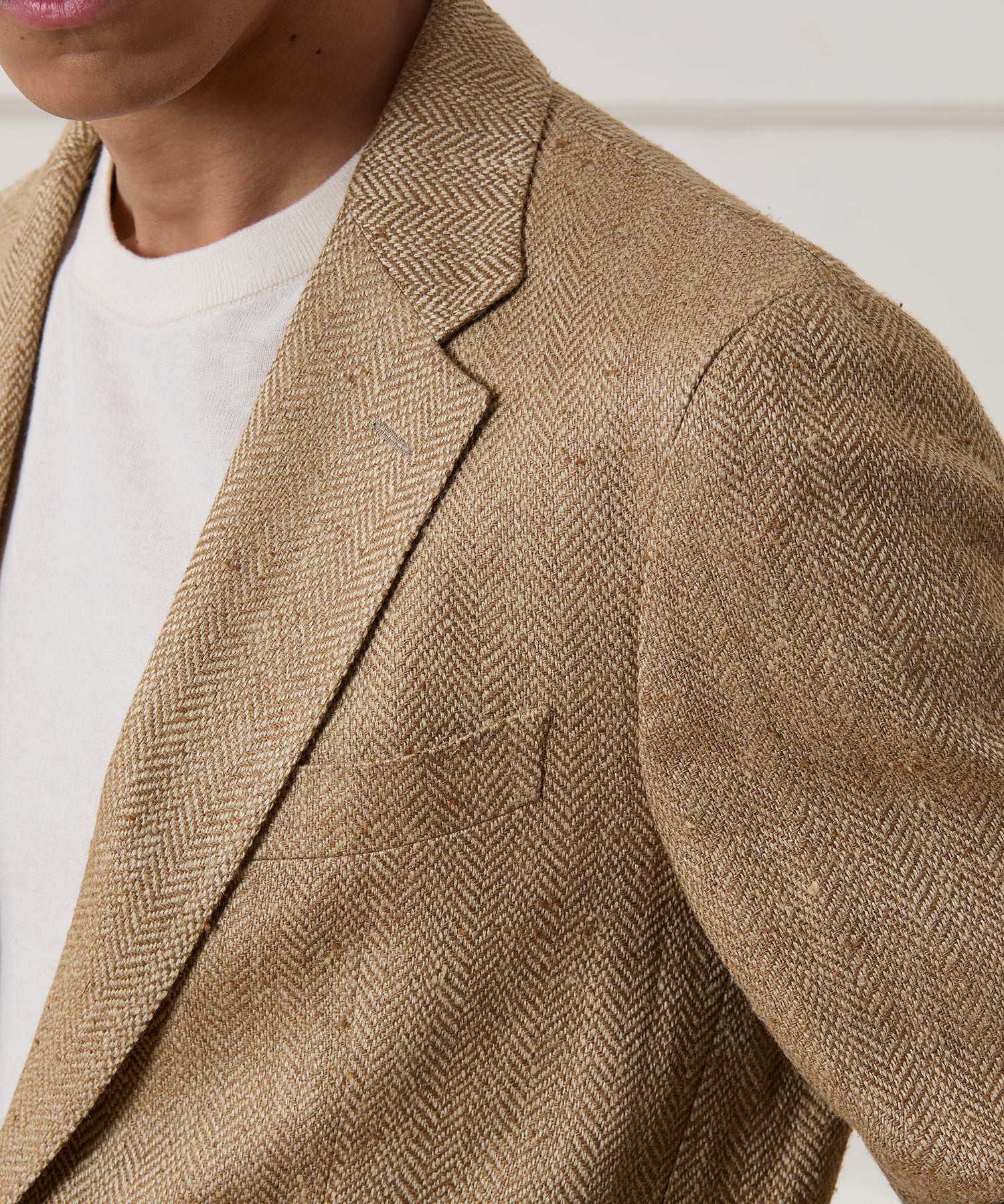 Italian Silk-Linen Herringbone Sport Coat - Image 4