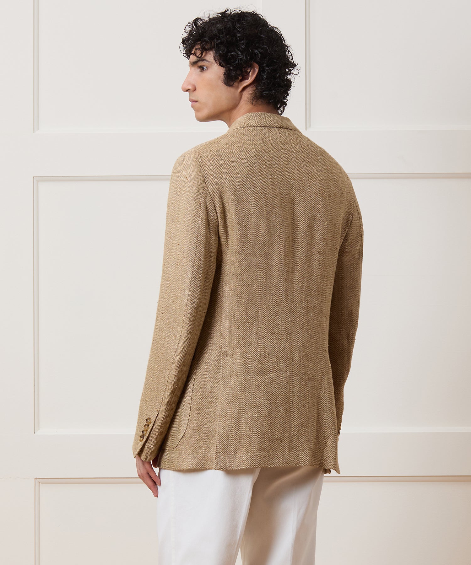Italian Silk-Linen Herringbone Sport Coat - Image 3