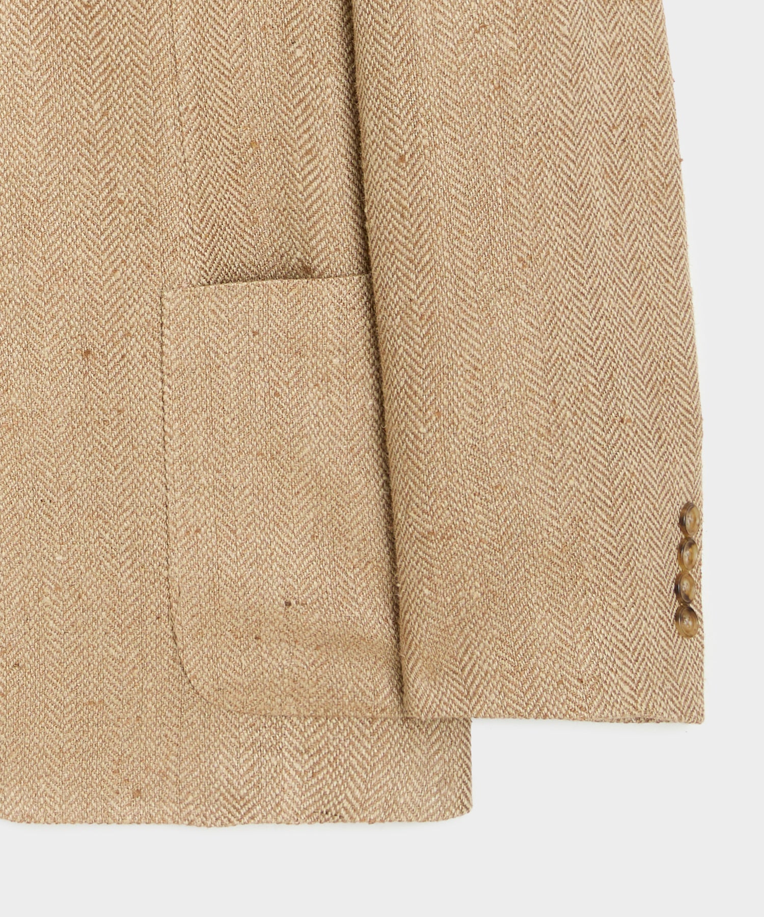 Italian Silk-Linen Herringbone Sport Coat - Image 7