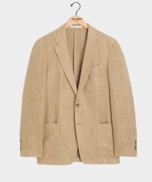 Italian Silk-Linen Herringbone Sport Coat