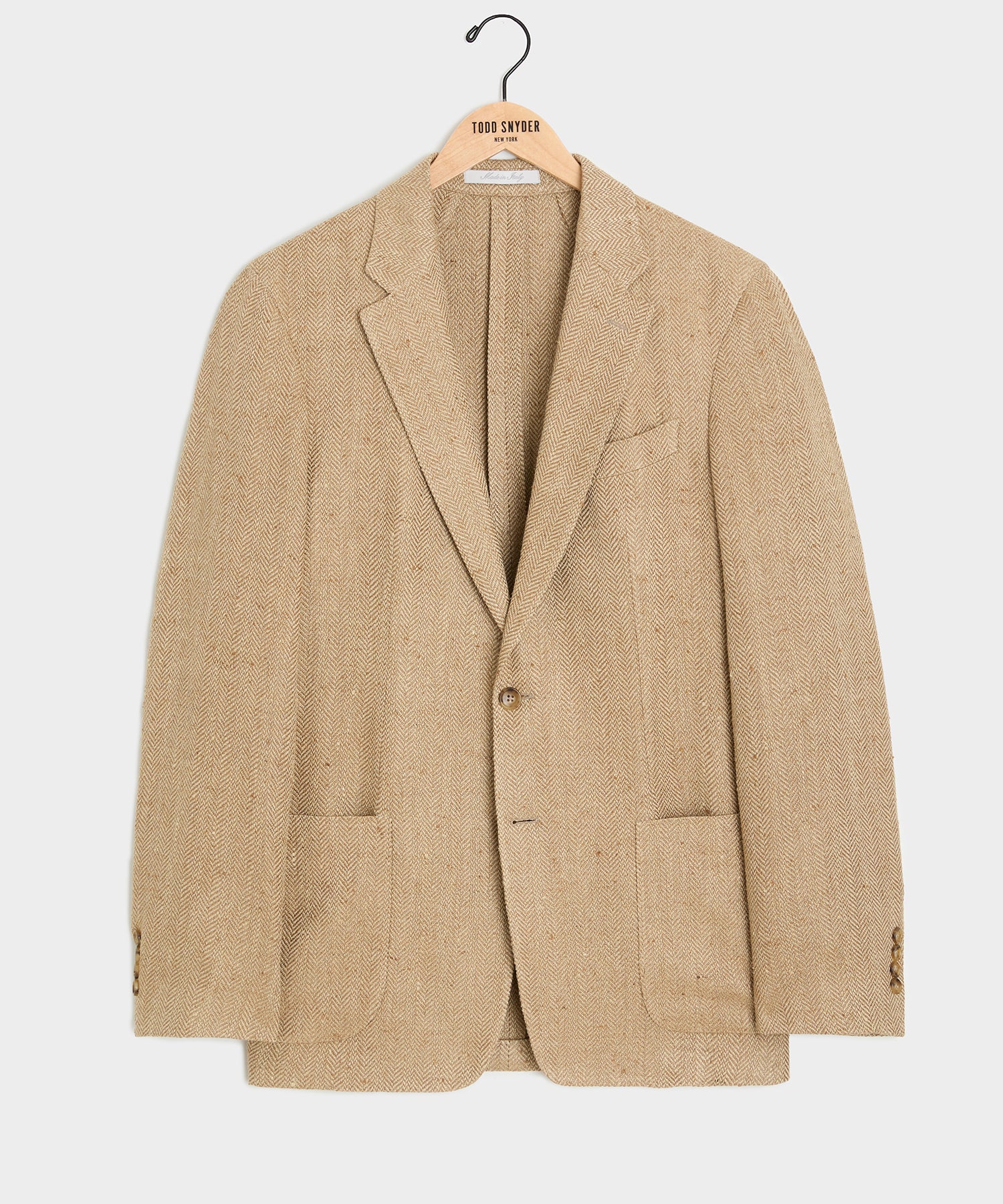 Italian Silk-Linen Herringbone Sport Coat