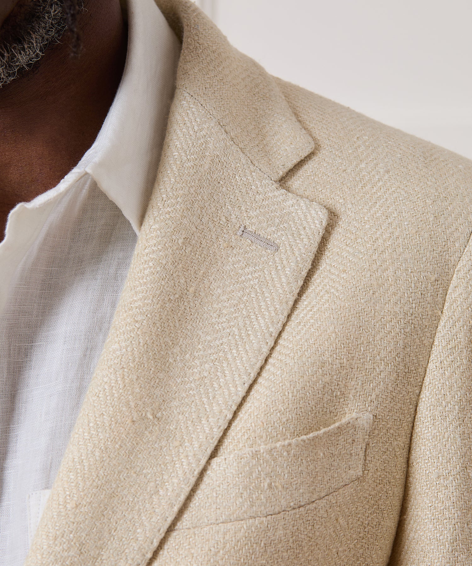 Italian Silk-Linen Herringbone Sport Coat - Image 10