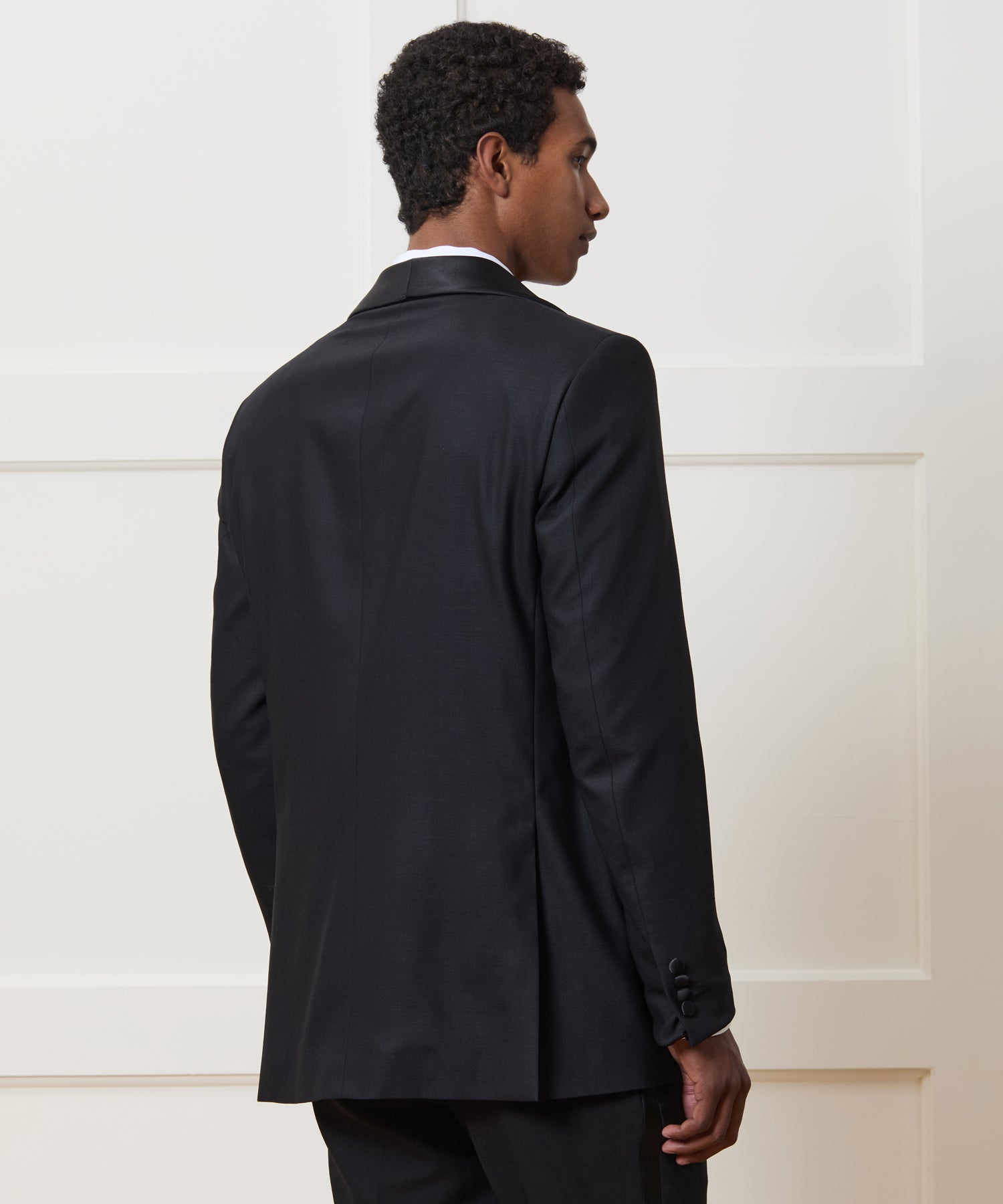 Slim Italian Wool Shawl Tuxedo - Image 4