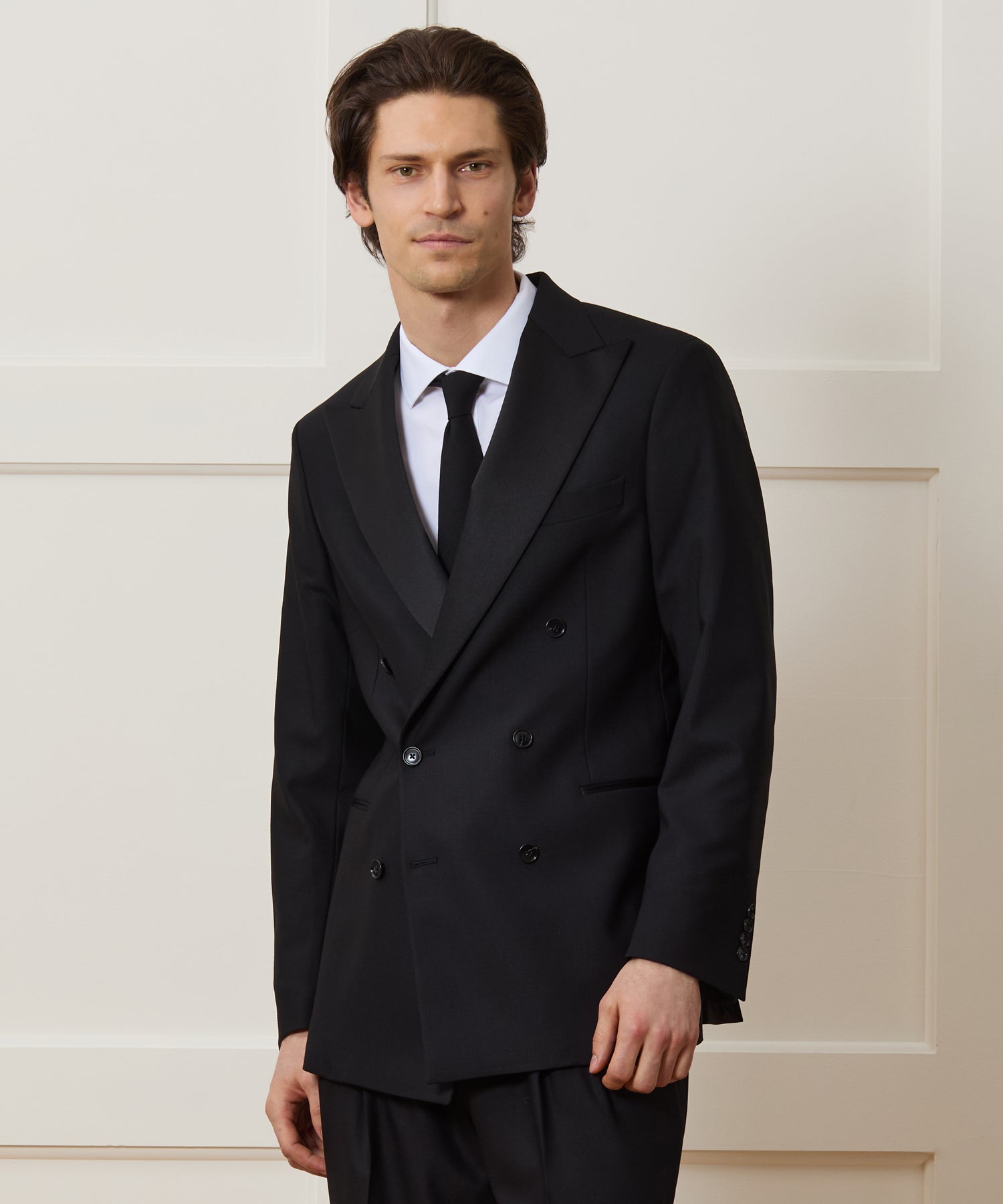 Relaxed Italian Wool Double-Breasted Tuxedo - Image 2