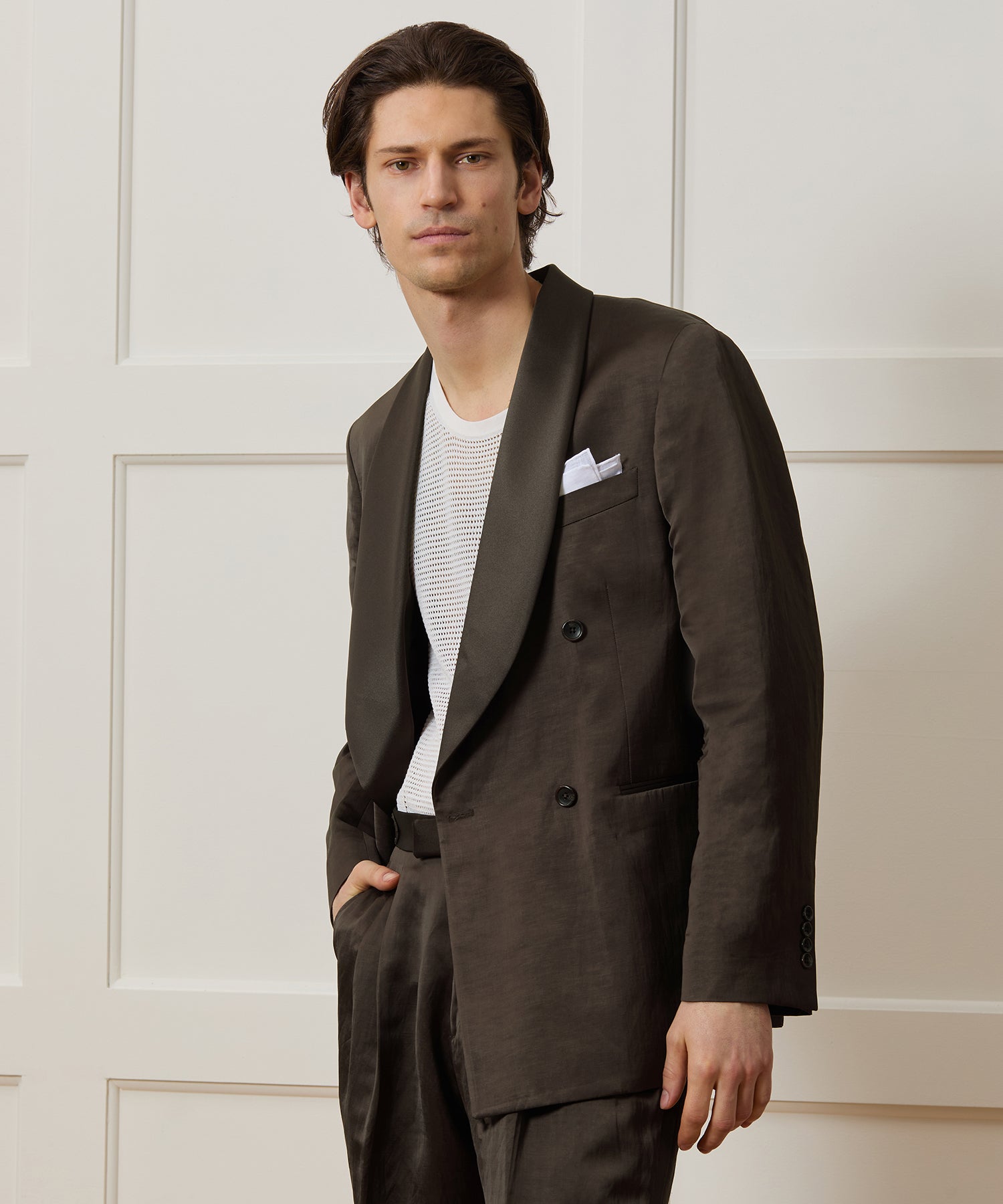 Relaxed Italian Double-Breasted Shawl Tuxedo - Image 2
