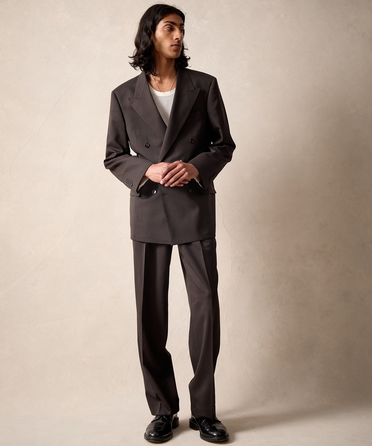 Italian Gabardine Wythe Jacket in Dark Brown - Image 7