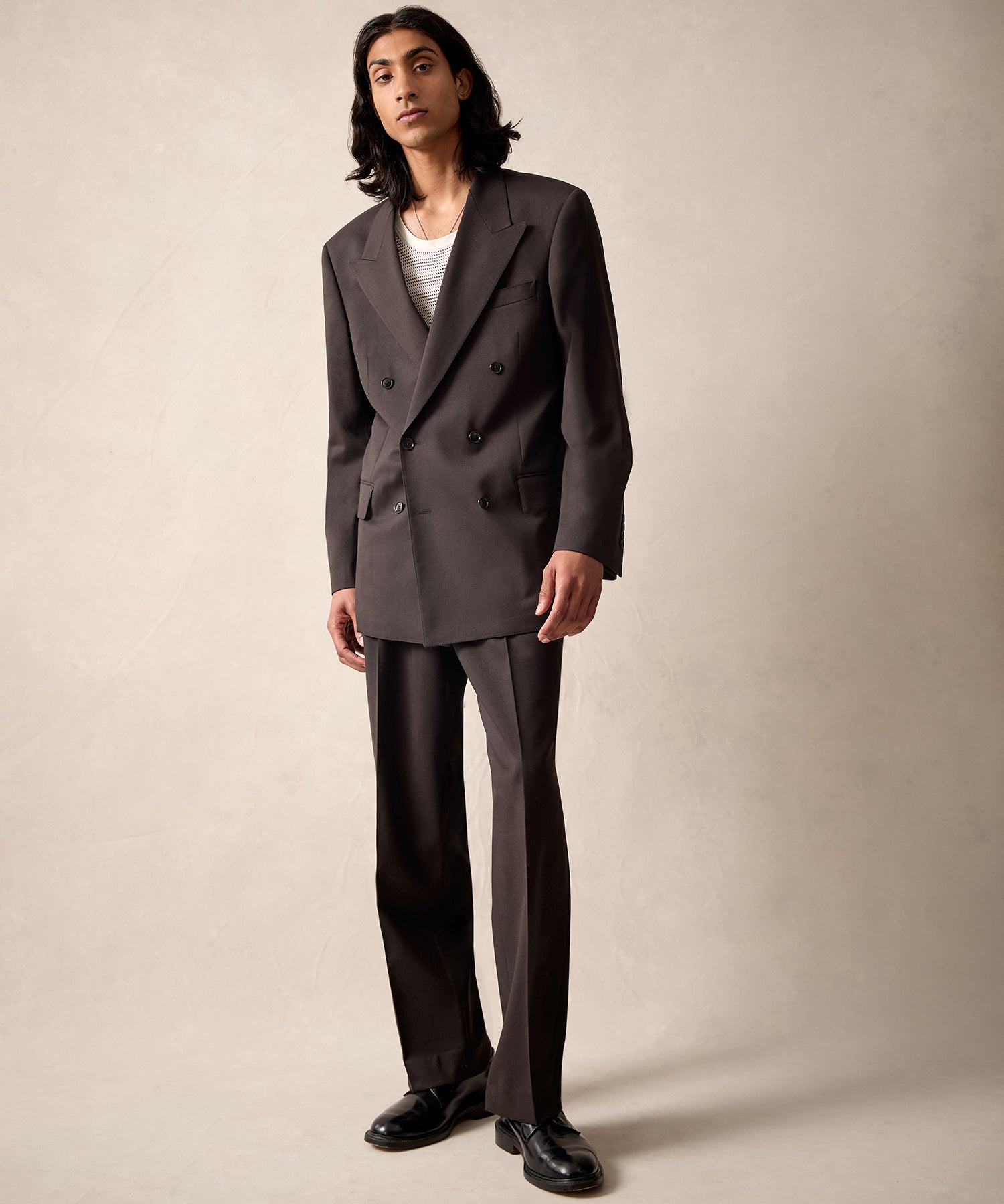 Italian Gabardine Wythe Jacket in Dark Brown - Image 5
