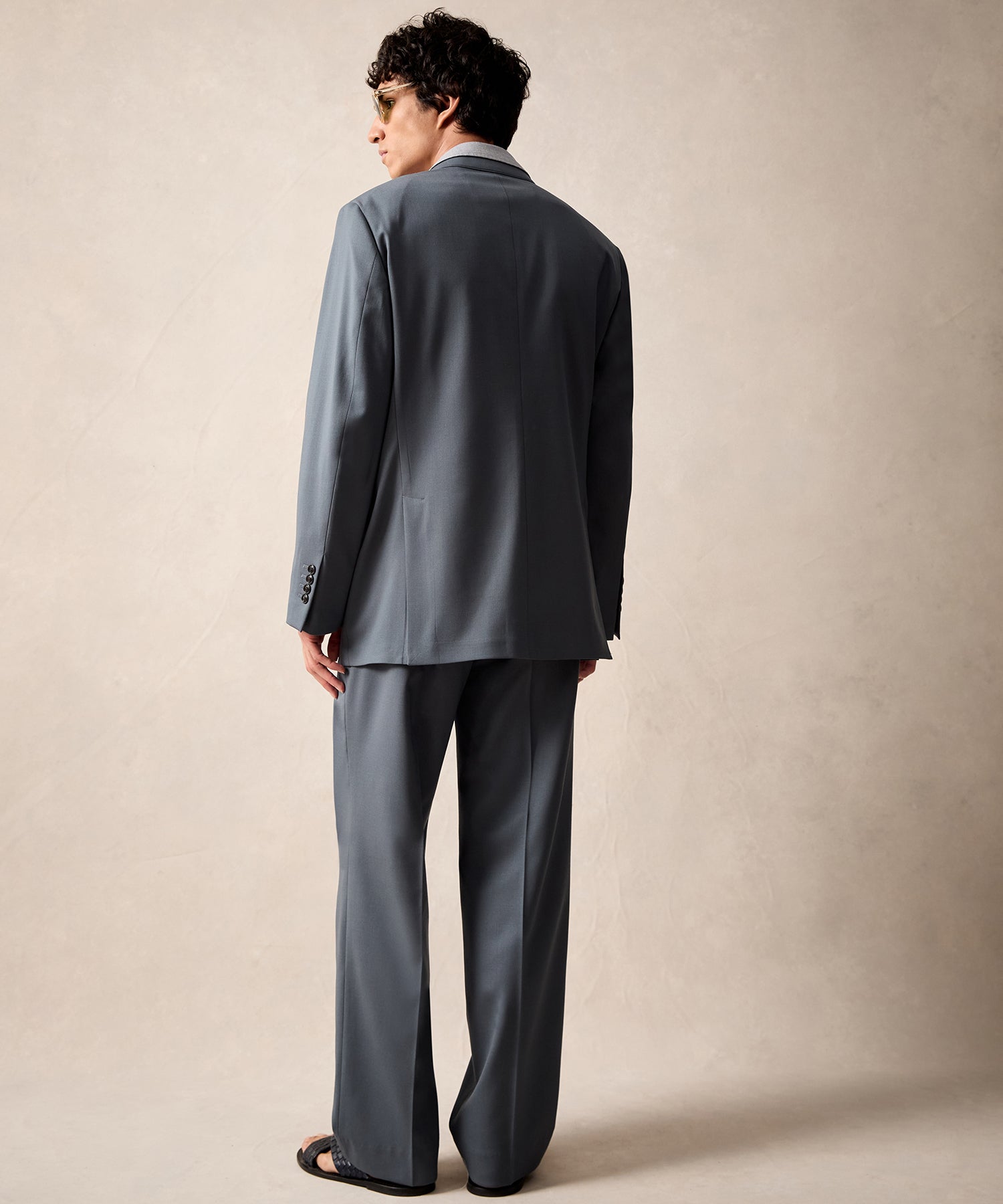 Italian Gabardine Wythe Jacket in Steel Blue - Image 5
