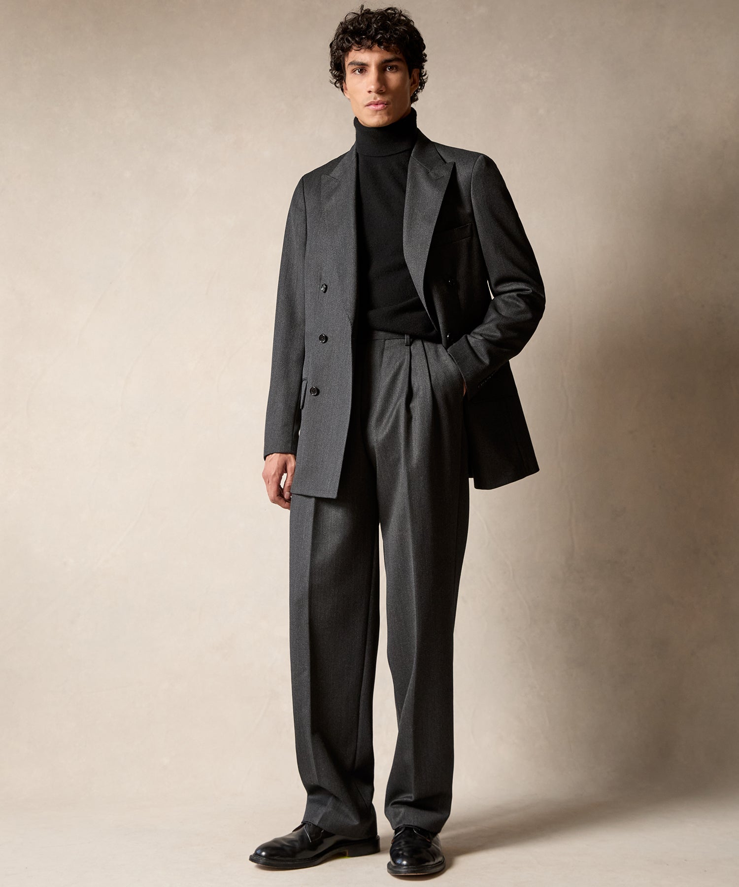 Italian Cavalry Twill Wythe Jacket in Charcoal - Image 4