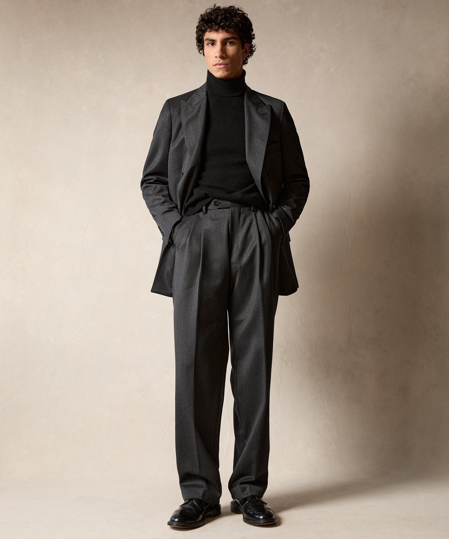 Italian Cavalry Twill Wythe Trouser in Charcoal - Image 4