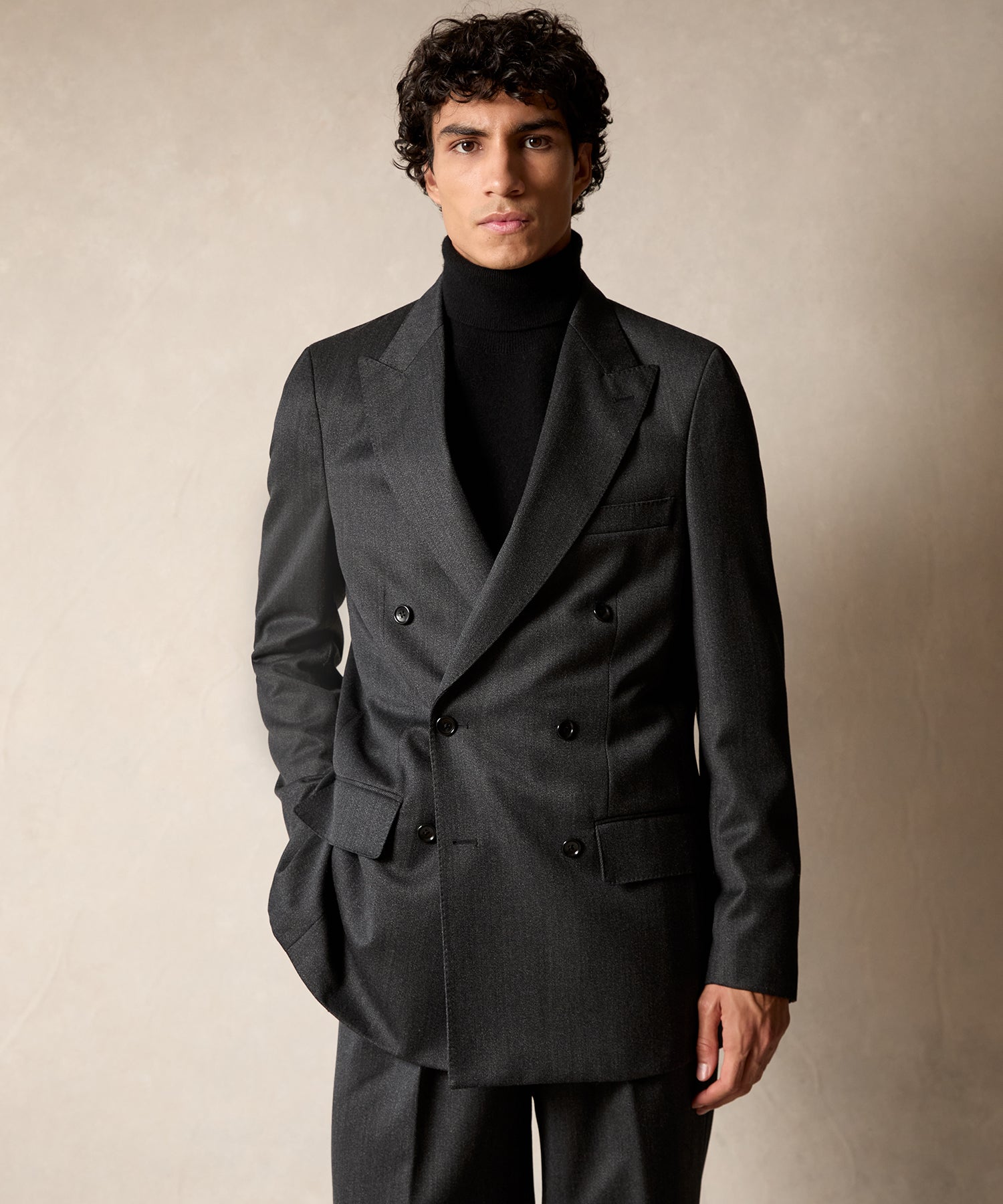 Italian Cavalry Twill Wythe Jacket in Charcoal - Image 2