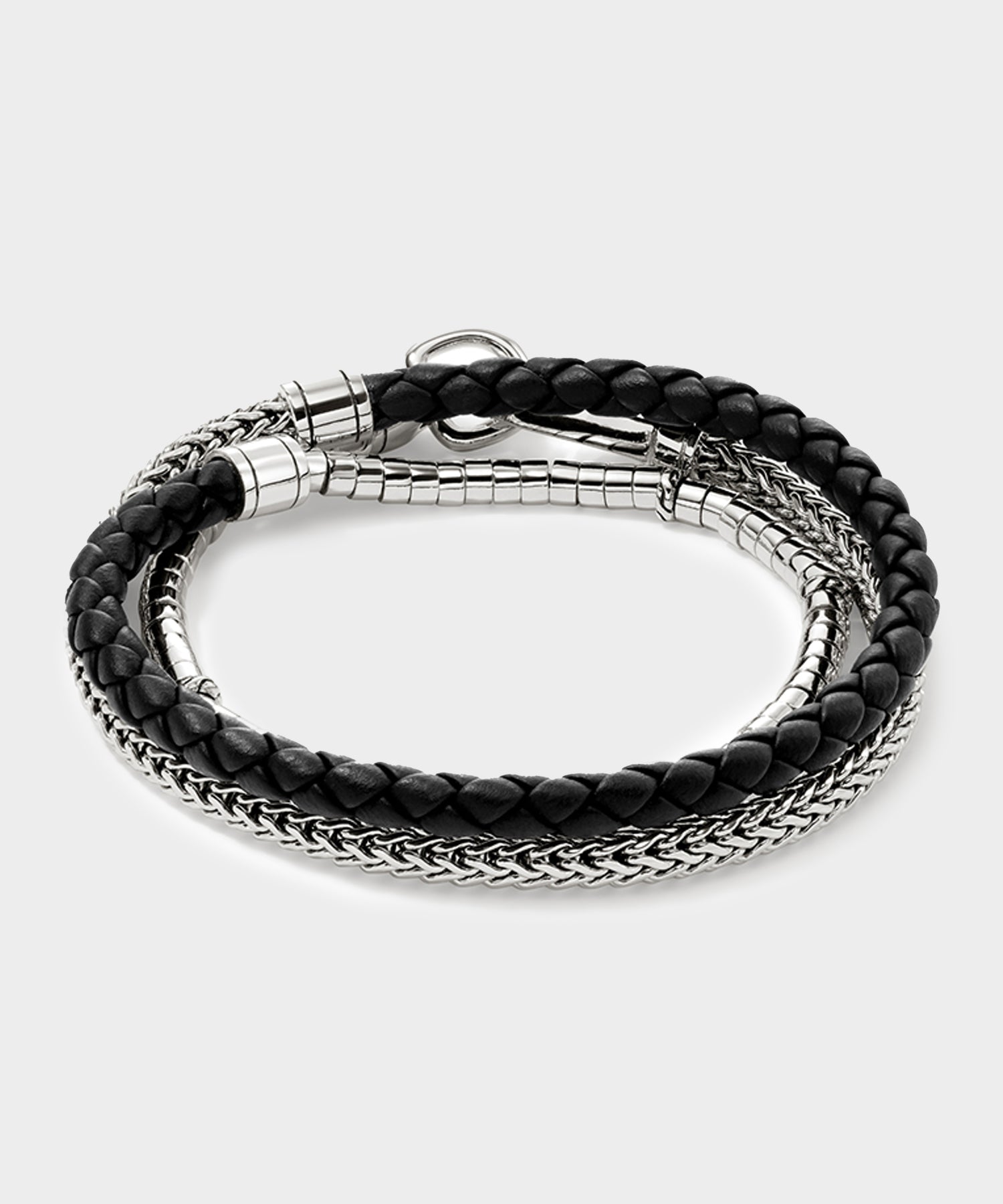 John Hardy Heishi Silver Triple Wrap Bracelet - Image 2