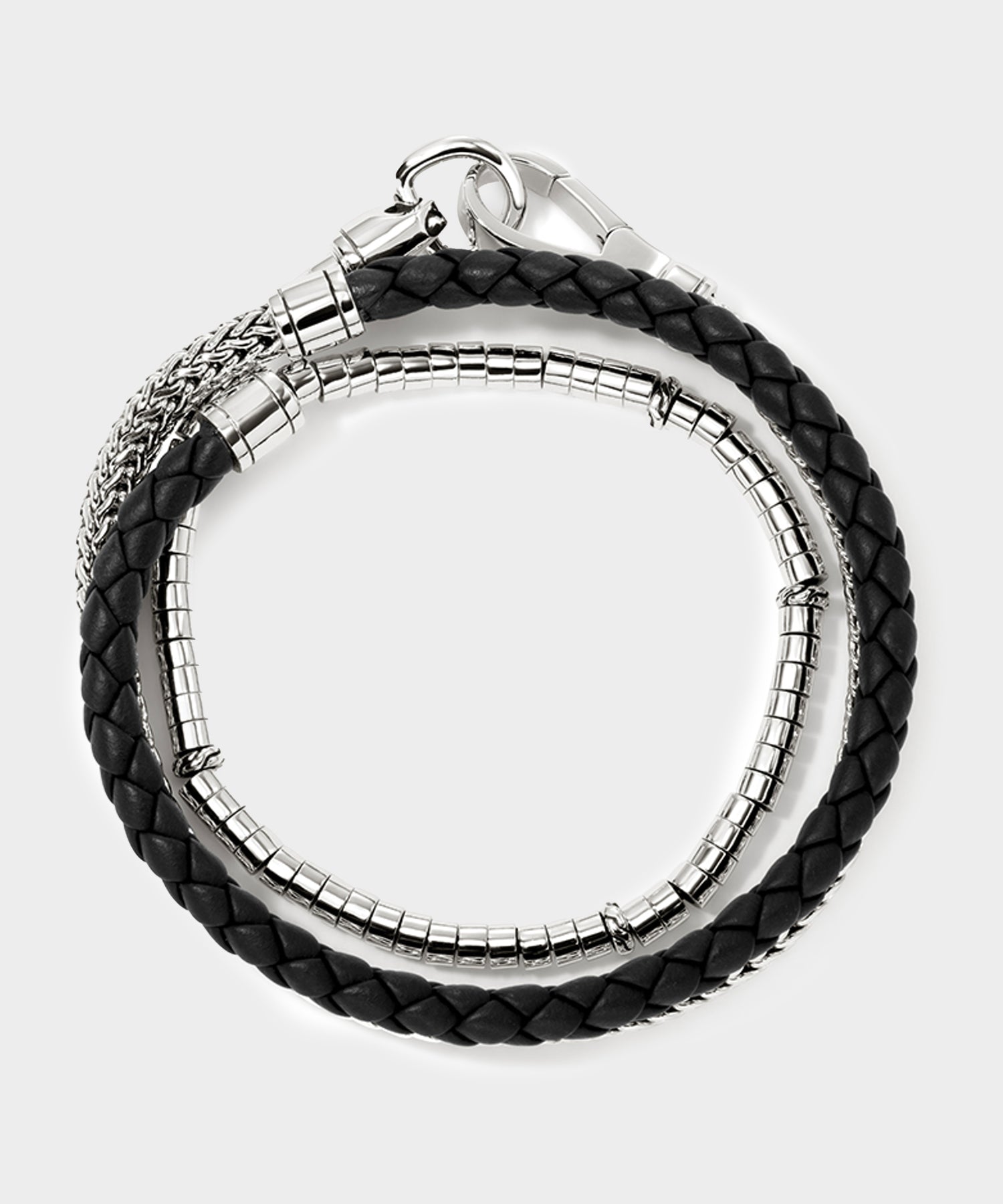 John Hardy Heishi Silver Triple Wrap Bracelet - Image 4
