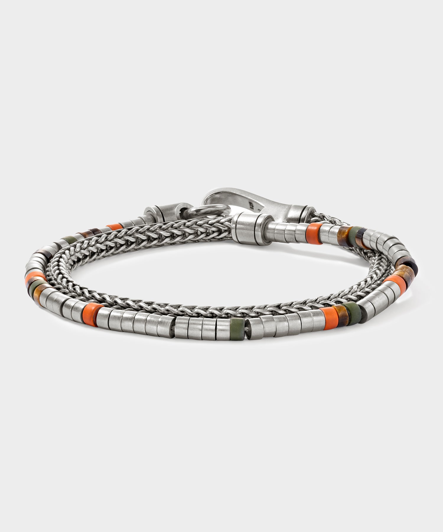 Todd Snyder x John Hardy Heishi Silver Double Wrap Bracelet - Image 2