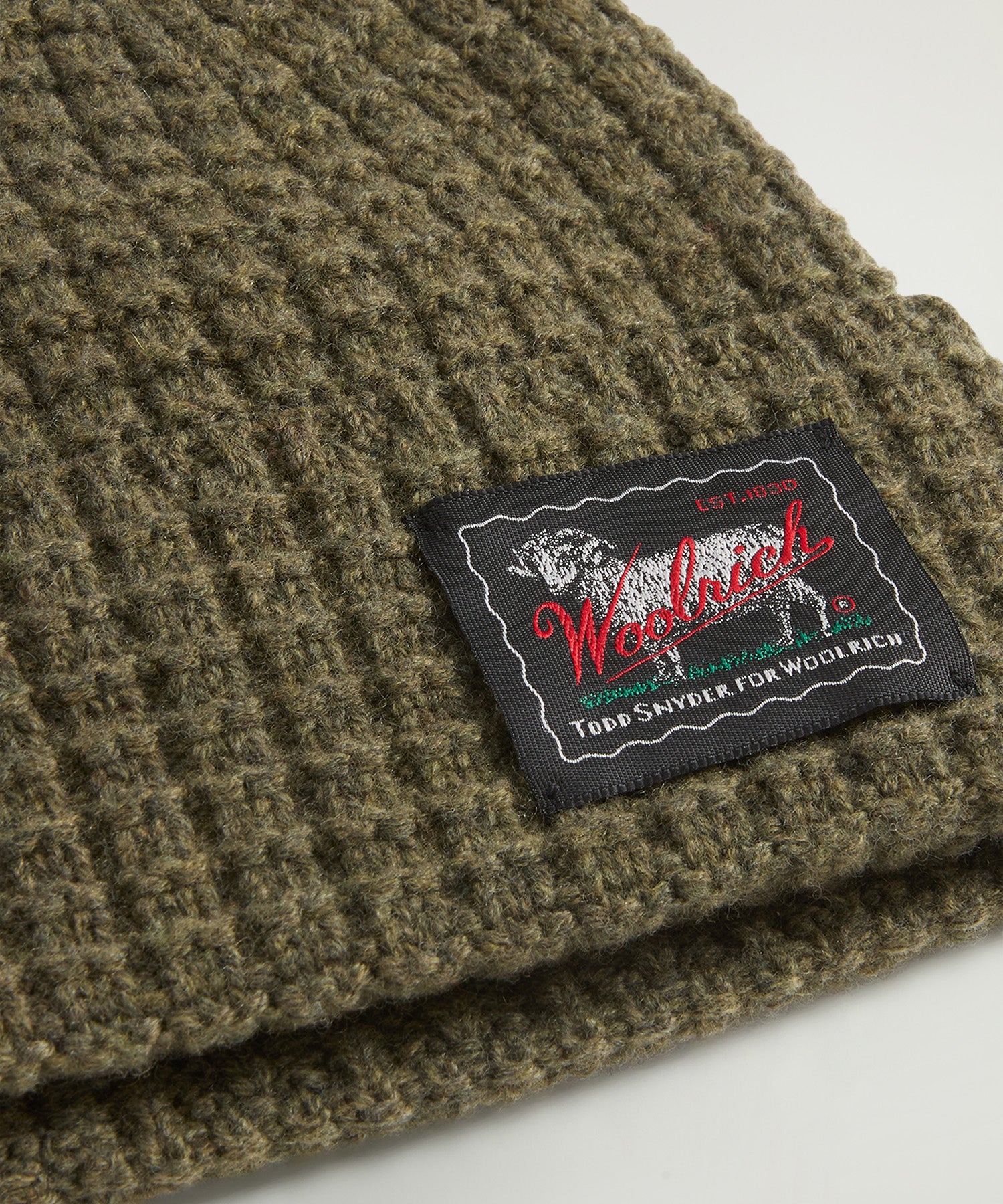Todd Snyder x Woolrich Wool-Cashmere Waffle Beanie - Image 4
