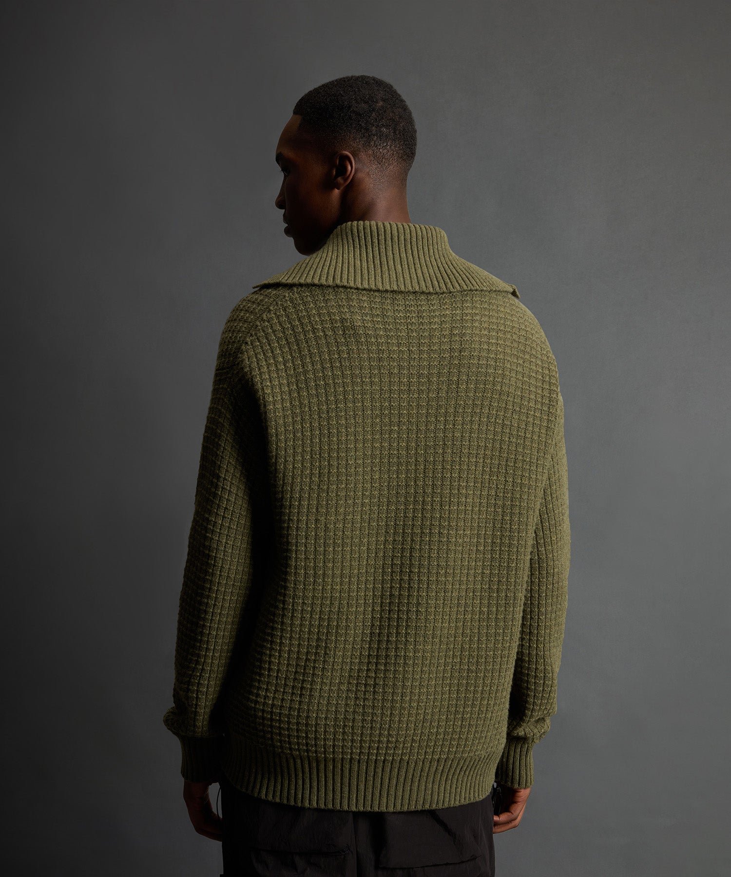 Todd Snyder x Woolrich Wool-Cashmere Waffle Sweater Polo - Image 4