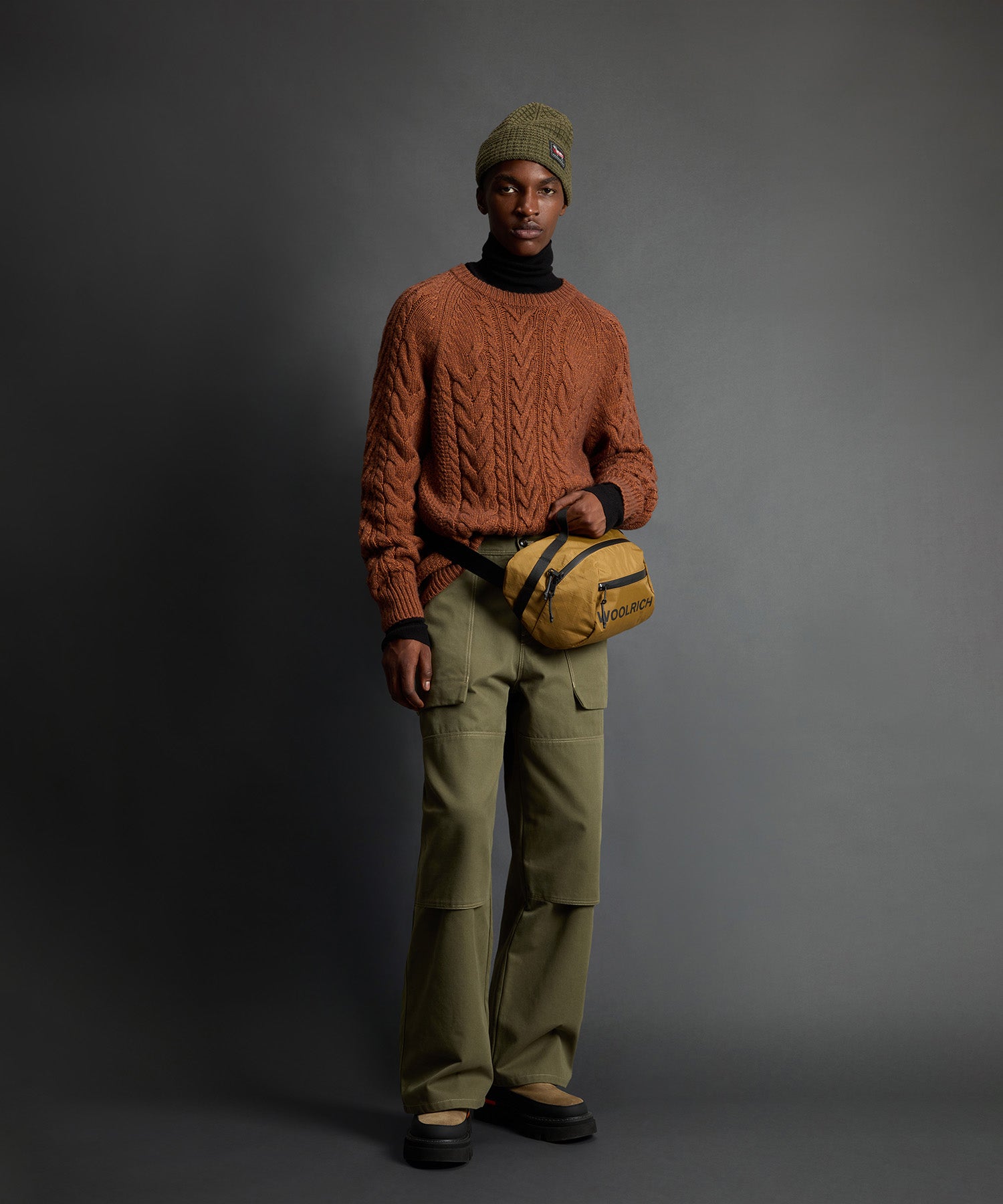 Todd Snyder x Woolrich Mouliné Cable Knit Crewneck - Image 3