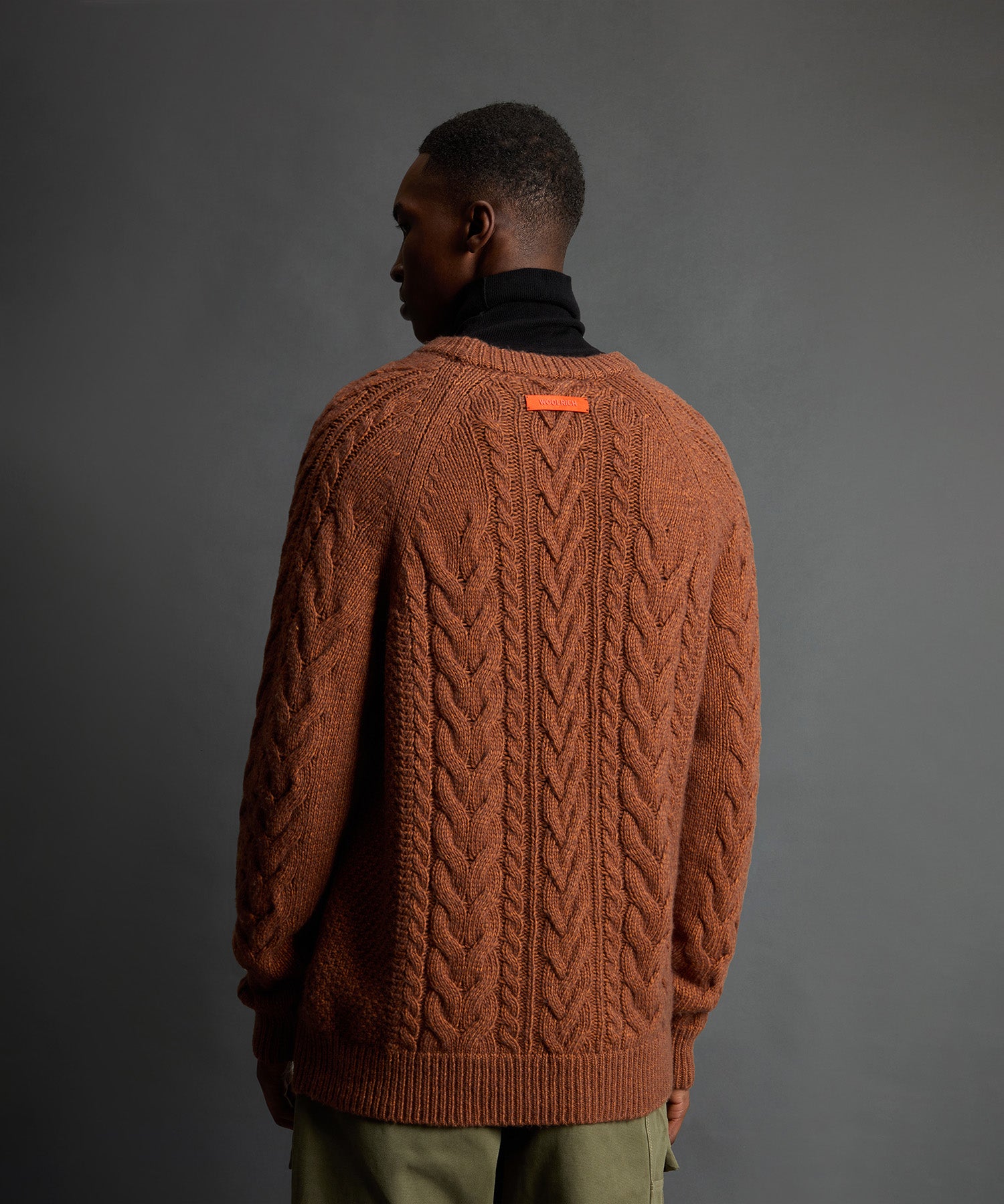 Todd Snyder x Woolrich Mouliné Cable Knit Crewneck - Image 4