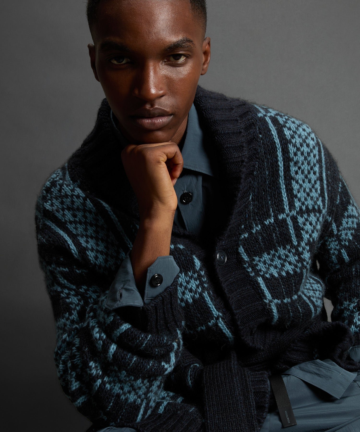 Todd Snyder x Woolrich Belted Wool-Alpaca Cardigan - Image 5