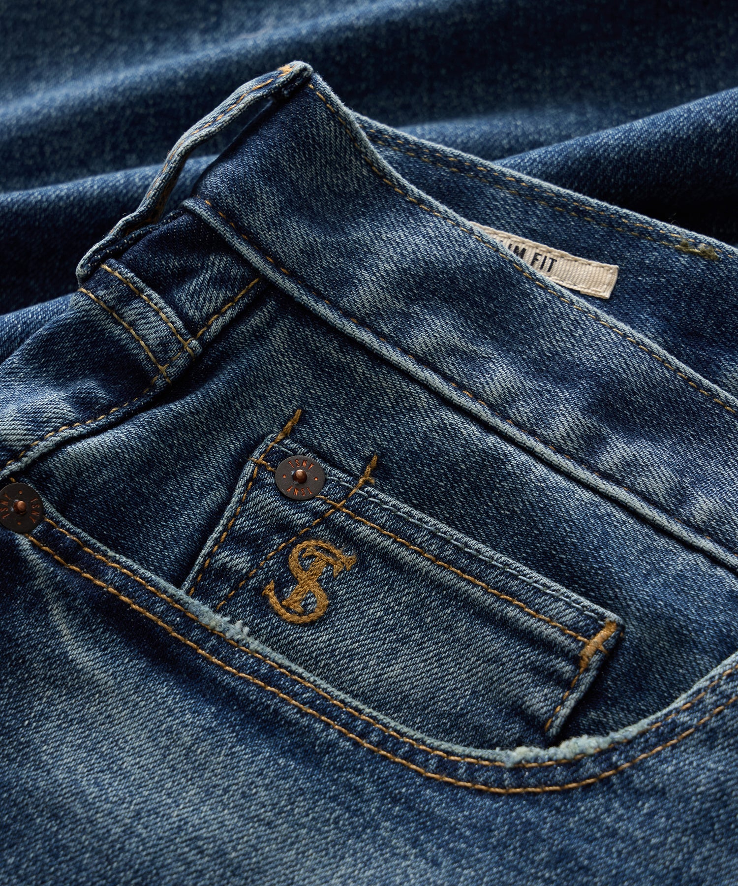 High-Rise Slim Stretch Jean in Medium Indigo - Image 8