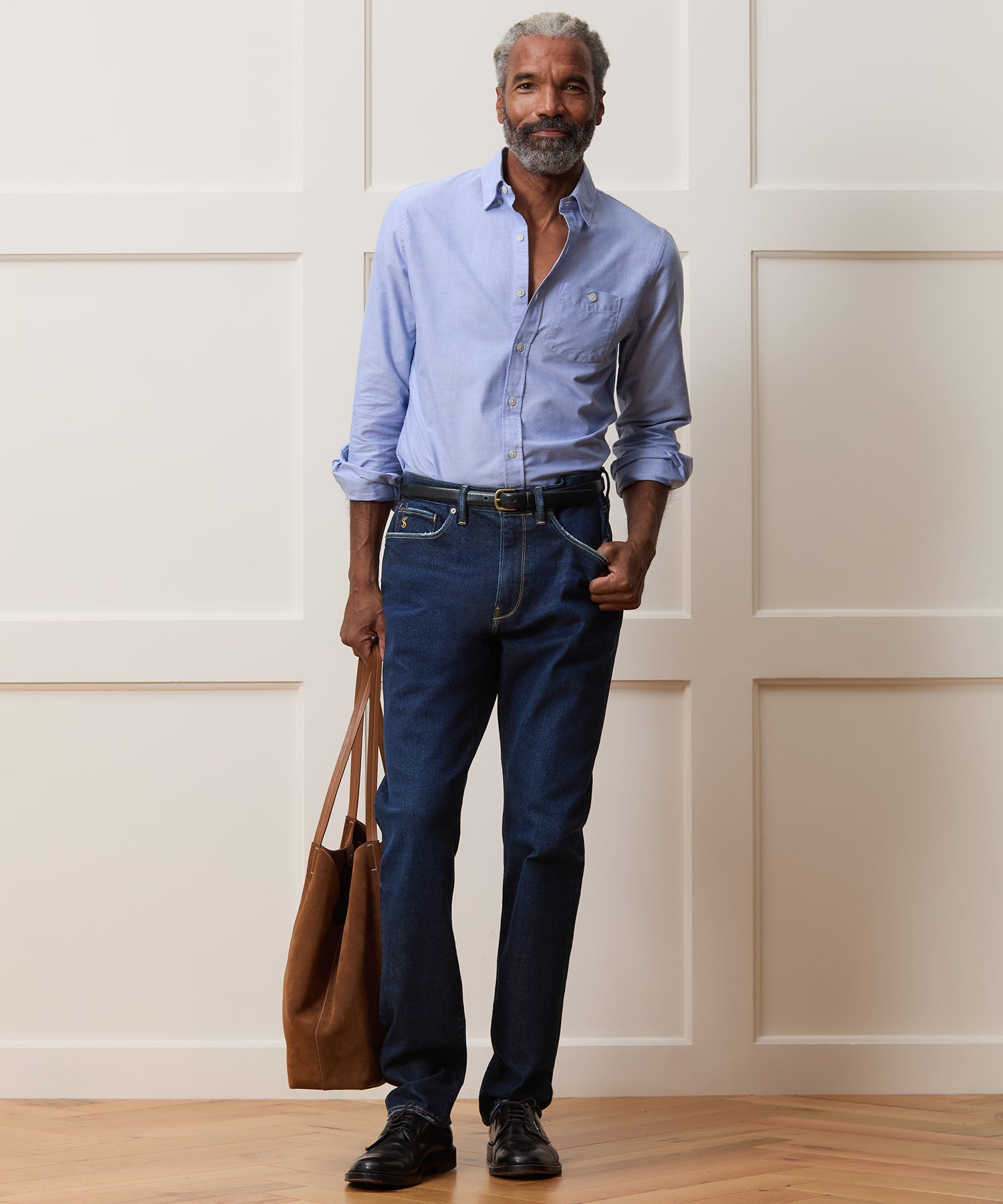 High-Rise Slim Stretch Jean In Dark Indigo - Image 3