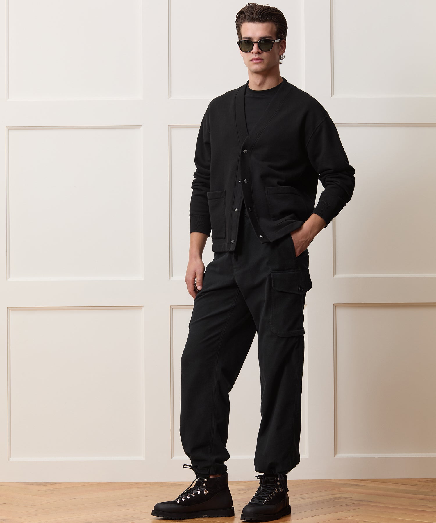 Relaxed Portuguese Terry Cardigan - Image 3