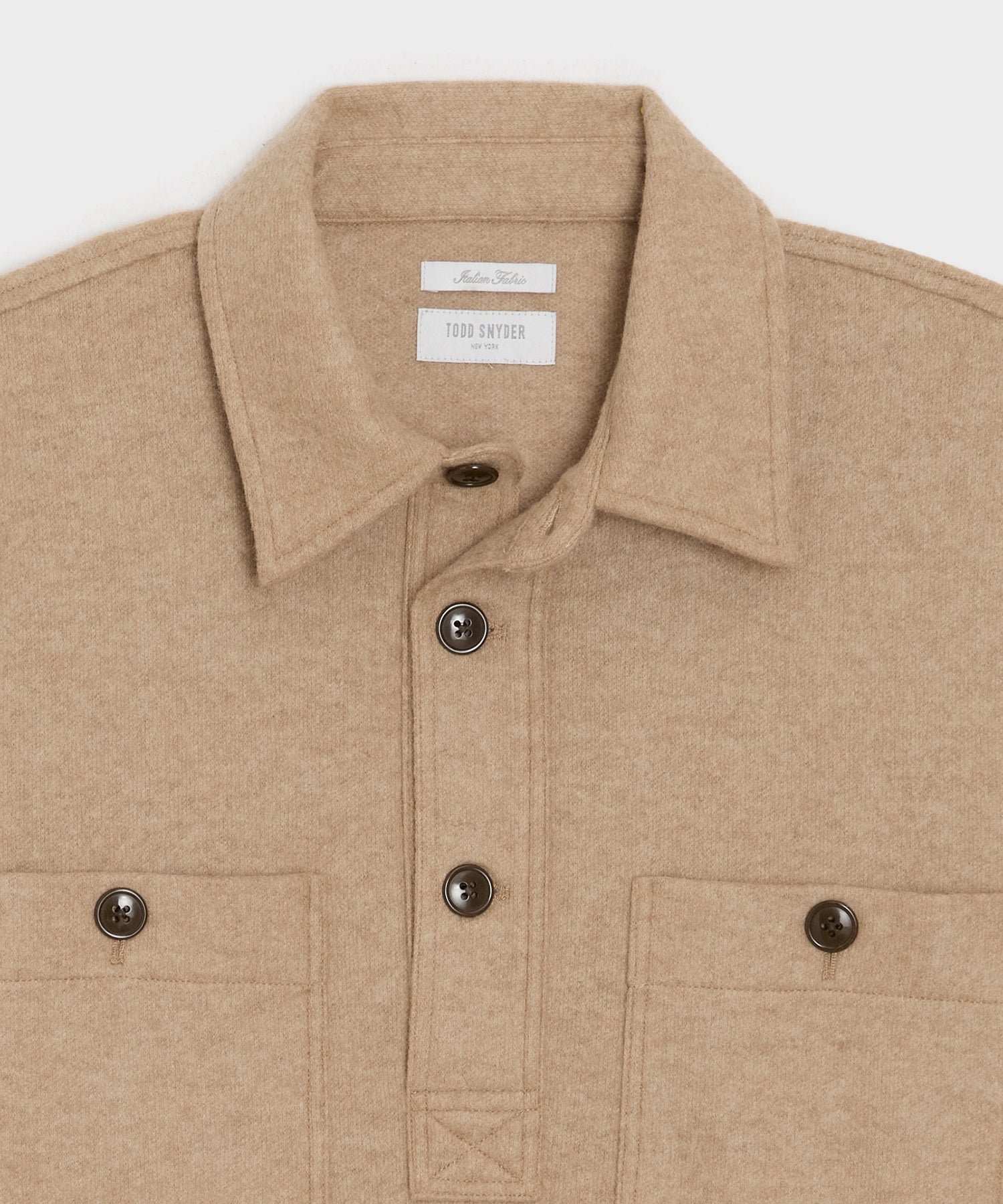 Camel-Cashmere Field Polo - Image 6