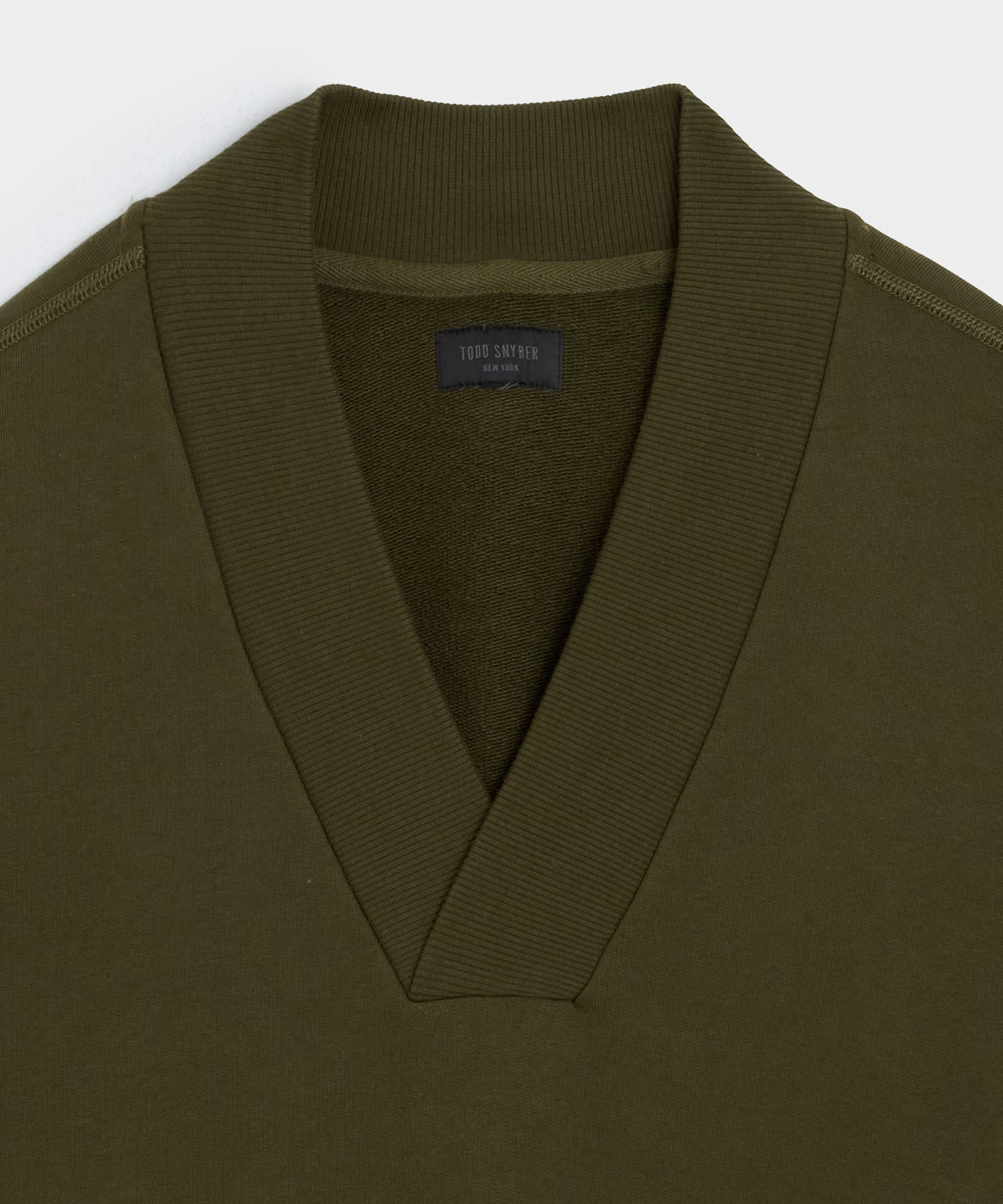 Relaxed Portuguese Terry V-Neck Sweatshirt - Image 6