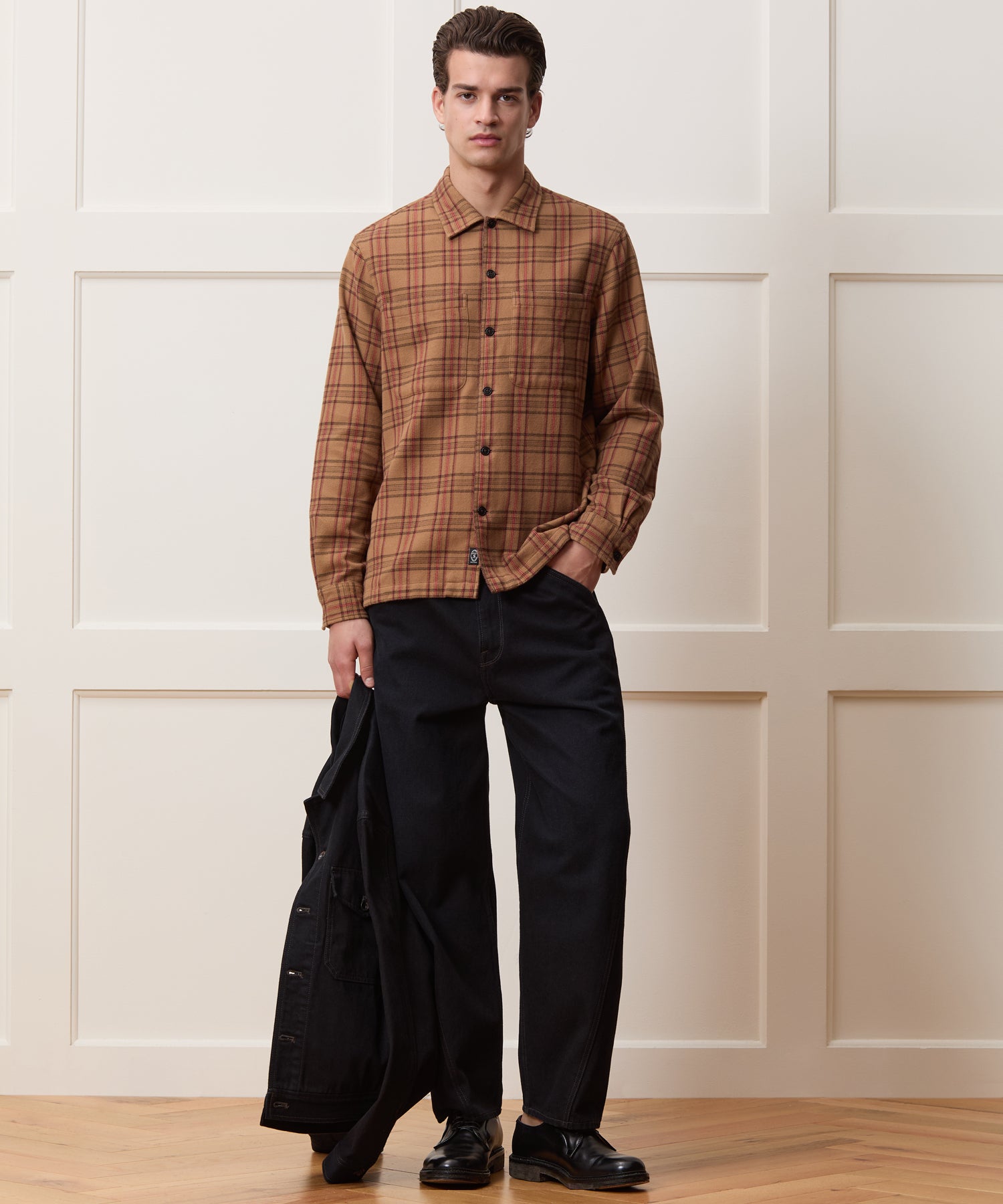 Italian Double-Brushed Flannel Shirt - Image 3