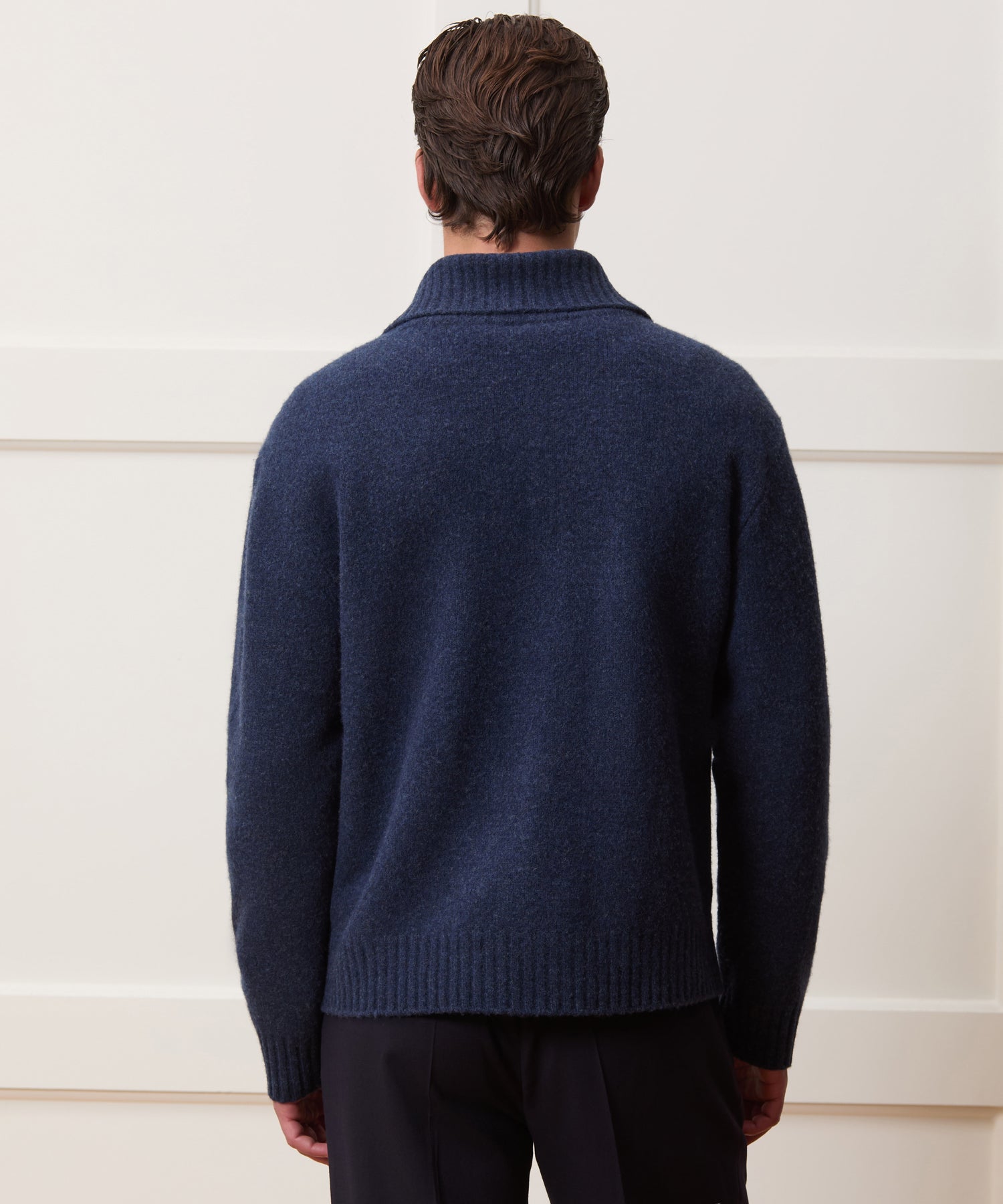 Boiled Wool Full-Zip Sweater Jacket - Image 5