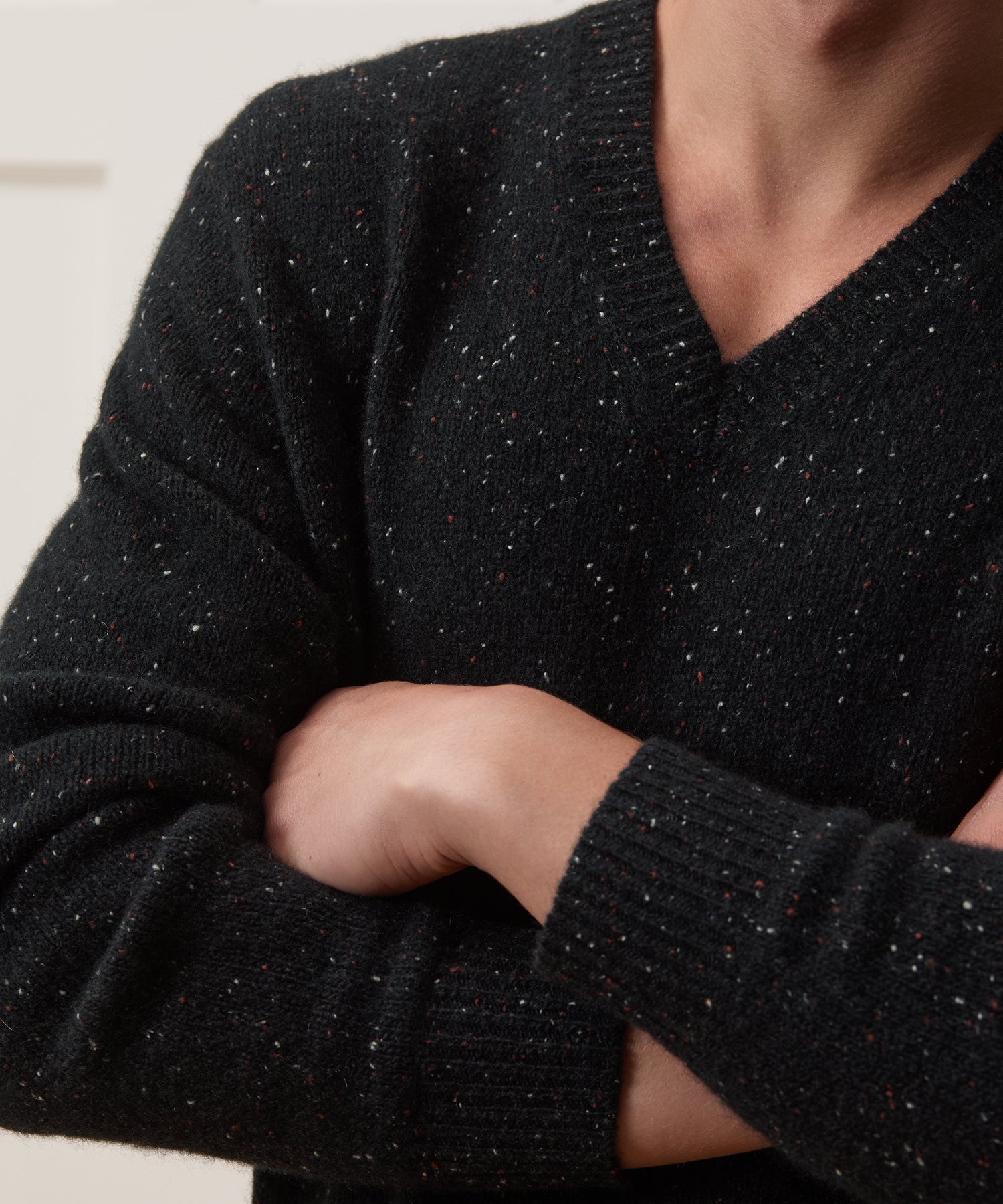 Donegal Cashmere V-Neck Sweater - Image 4