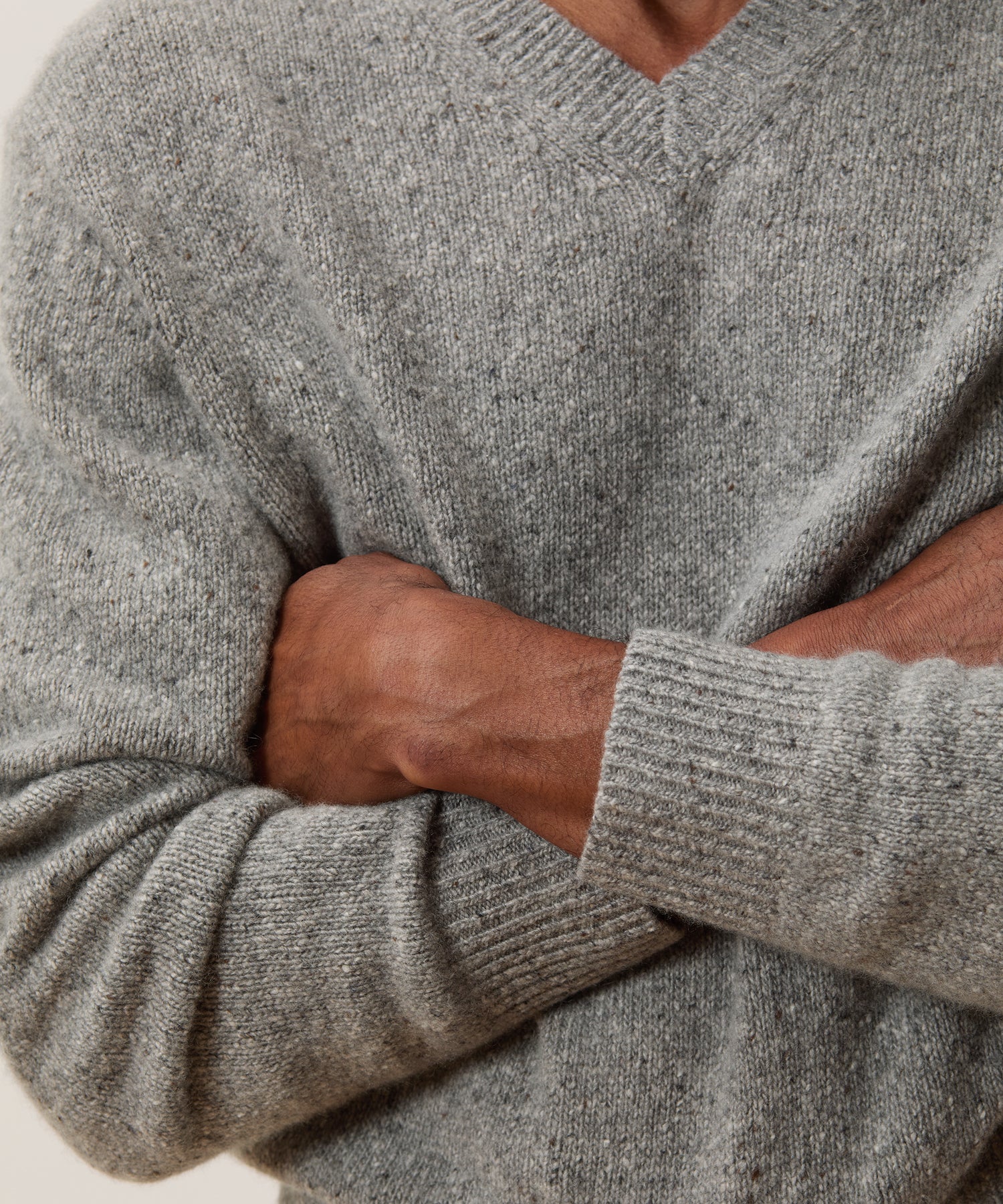 Donegal Cashmere V-Neck Sweater - Image 4