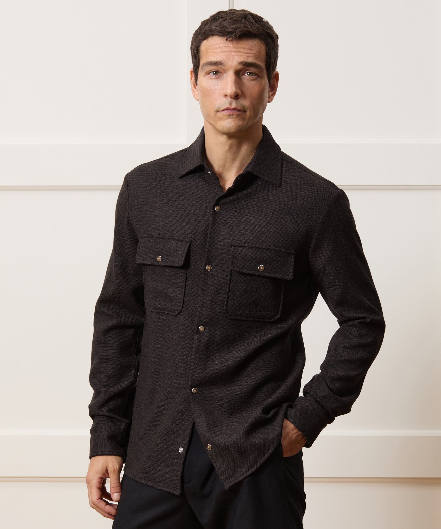 Pescarolo Italian Wool Shirt - Image 2