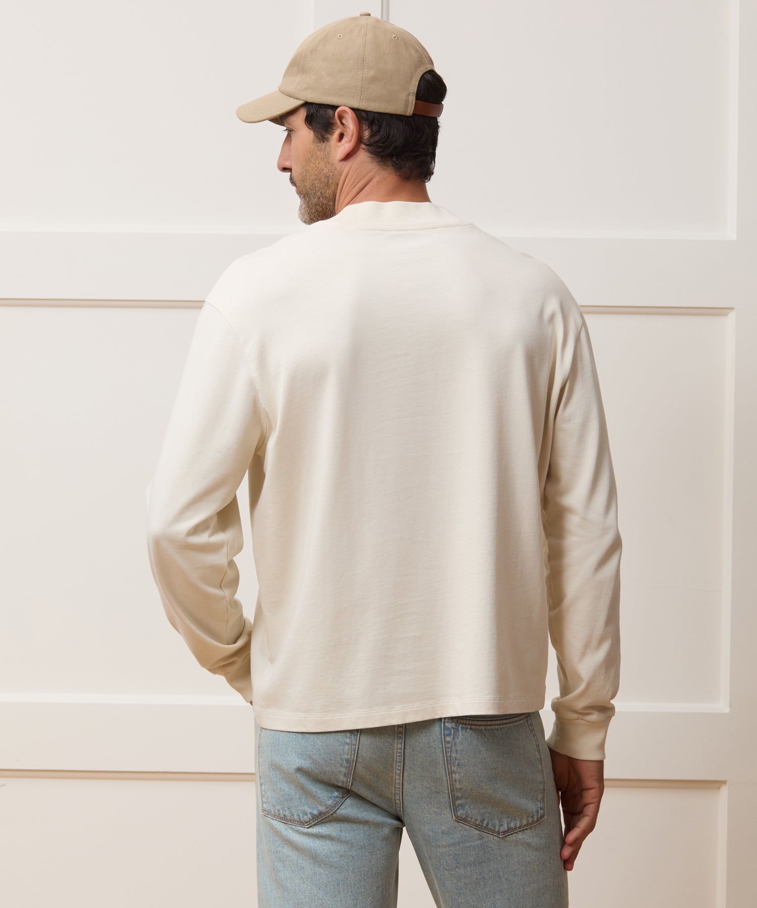 Relaxed Portuguese Jersey Mock Neck Tee - Image 5