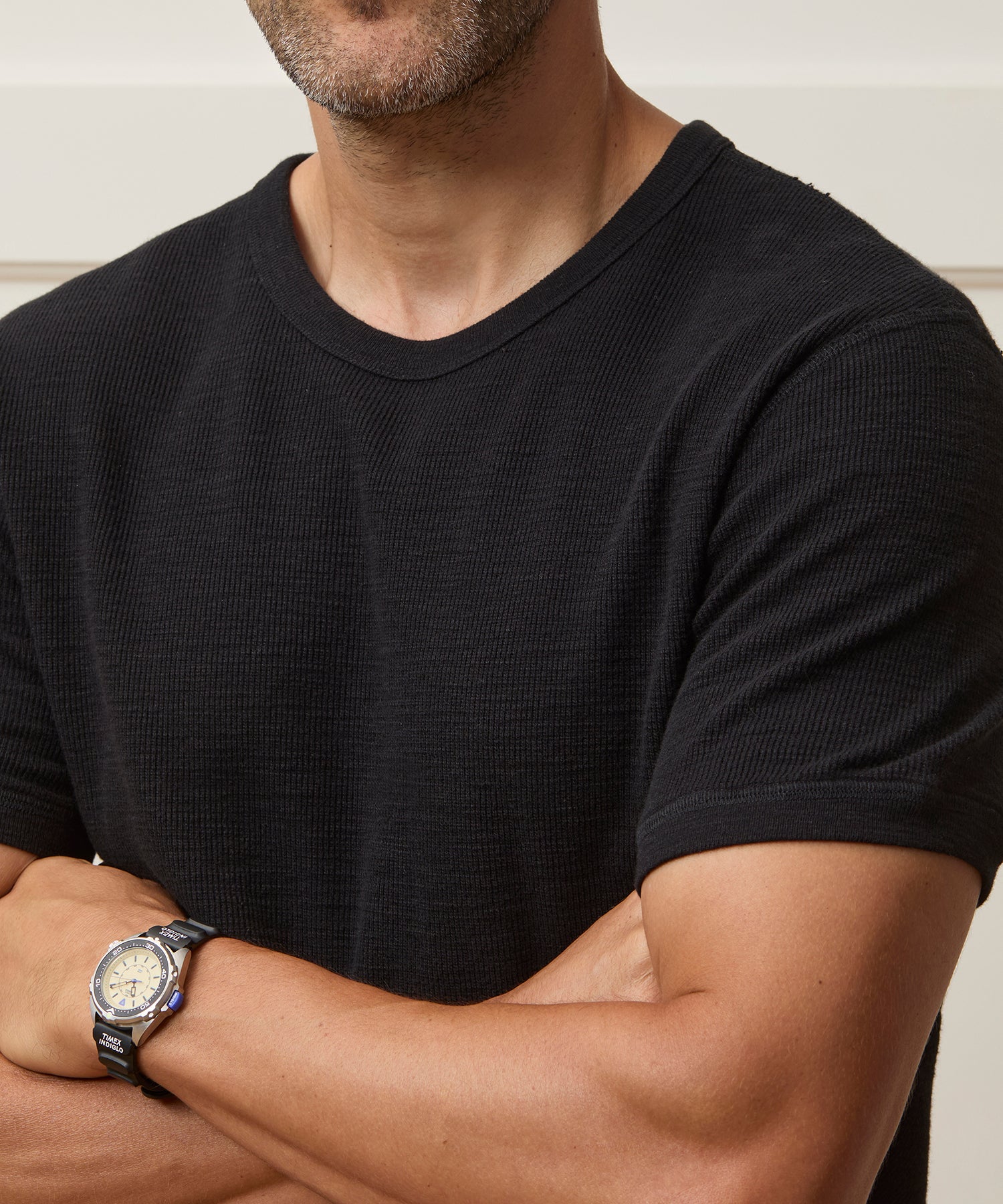 Lightweight Mini Waffle Tee - Image 4