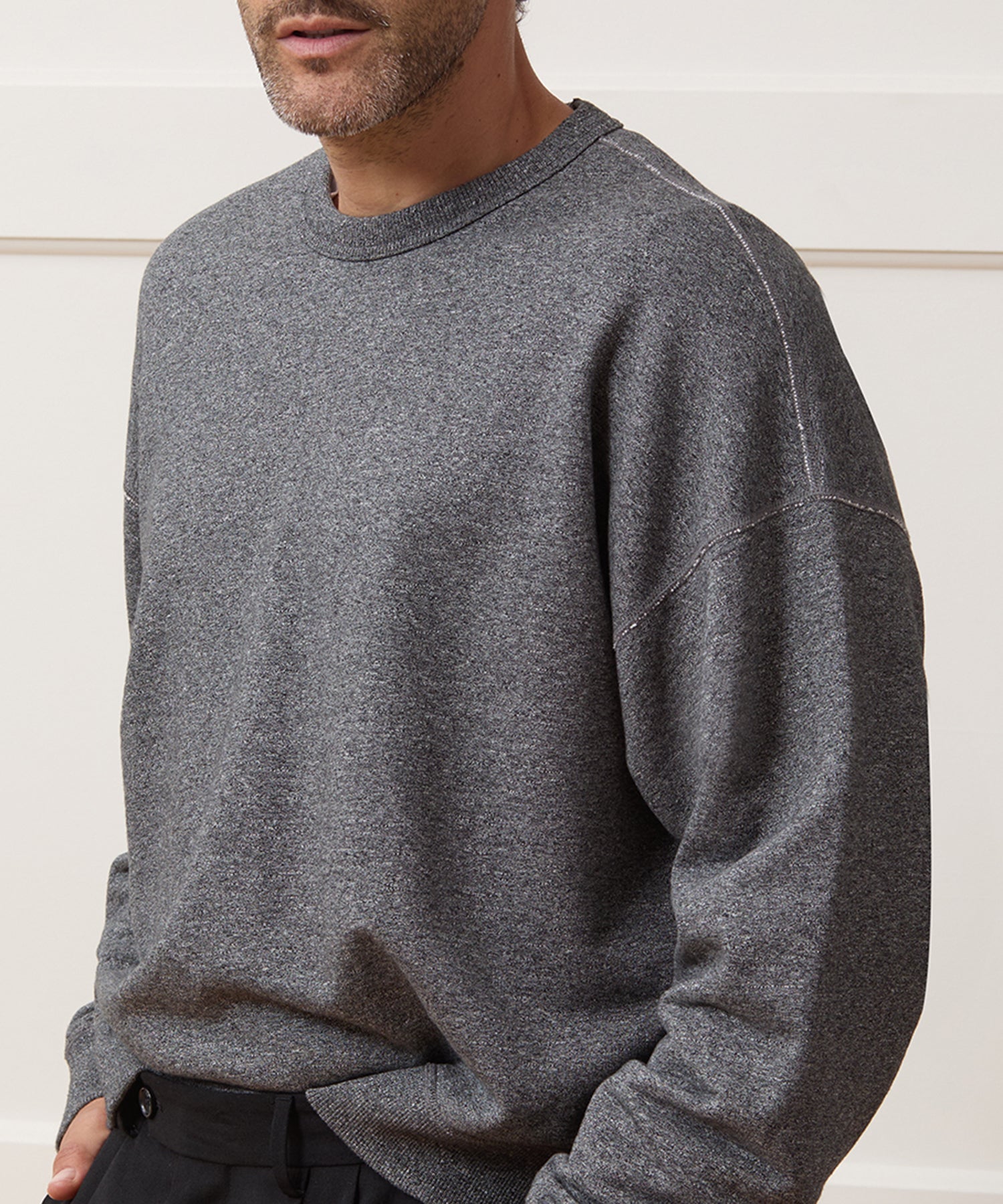 Relaxed Portuguese Terry Crewneck - Image 4