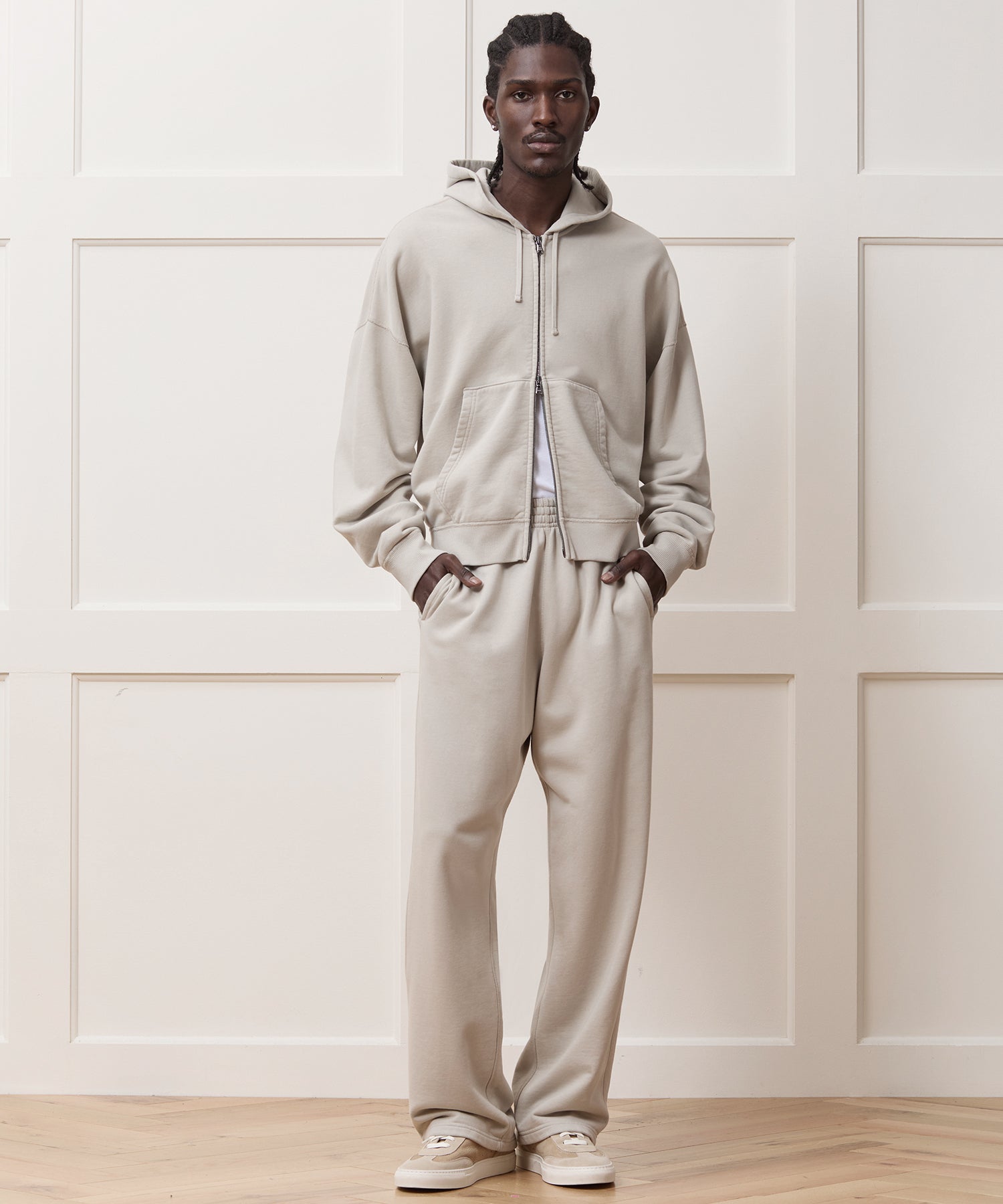 Relaxed Portuguese Terry Full-Zip Hoodie - Image 3