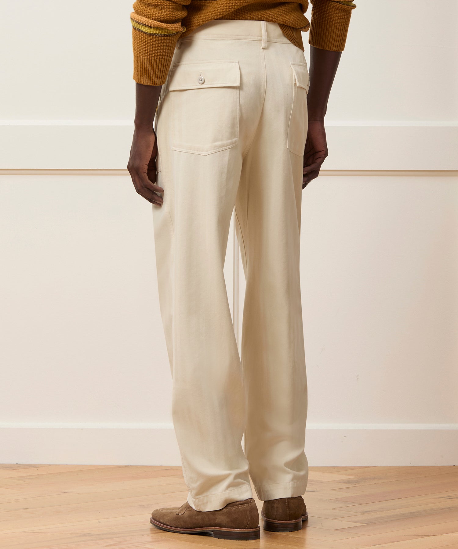 Relaxed Herringbone Twill Camp Pant - Image 4