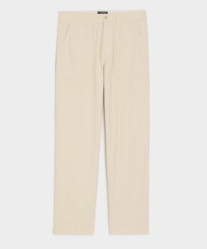 Relaxed Herringbone Twill Camp Pant