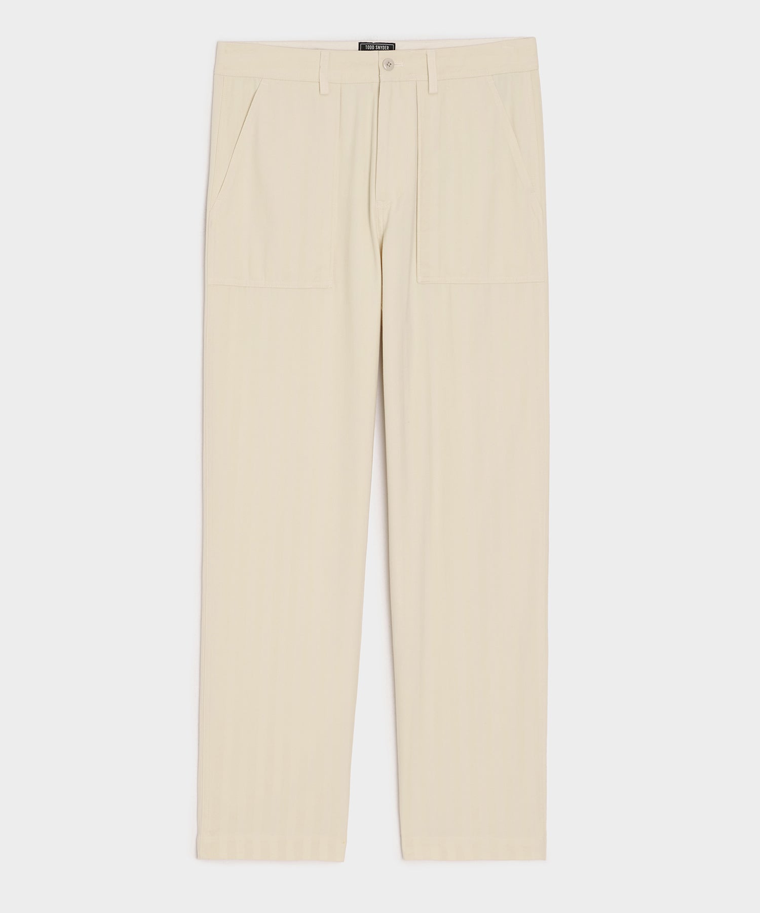 Relaxed Herringbone Twill Camp Pant