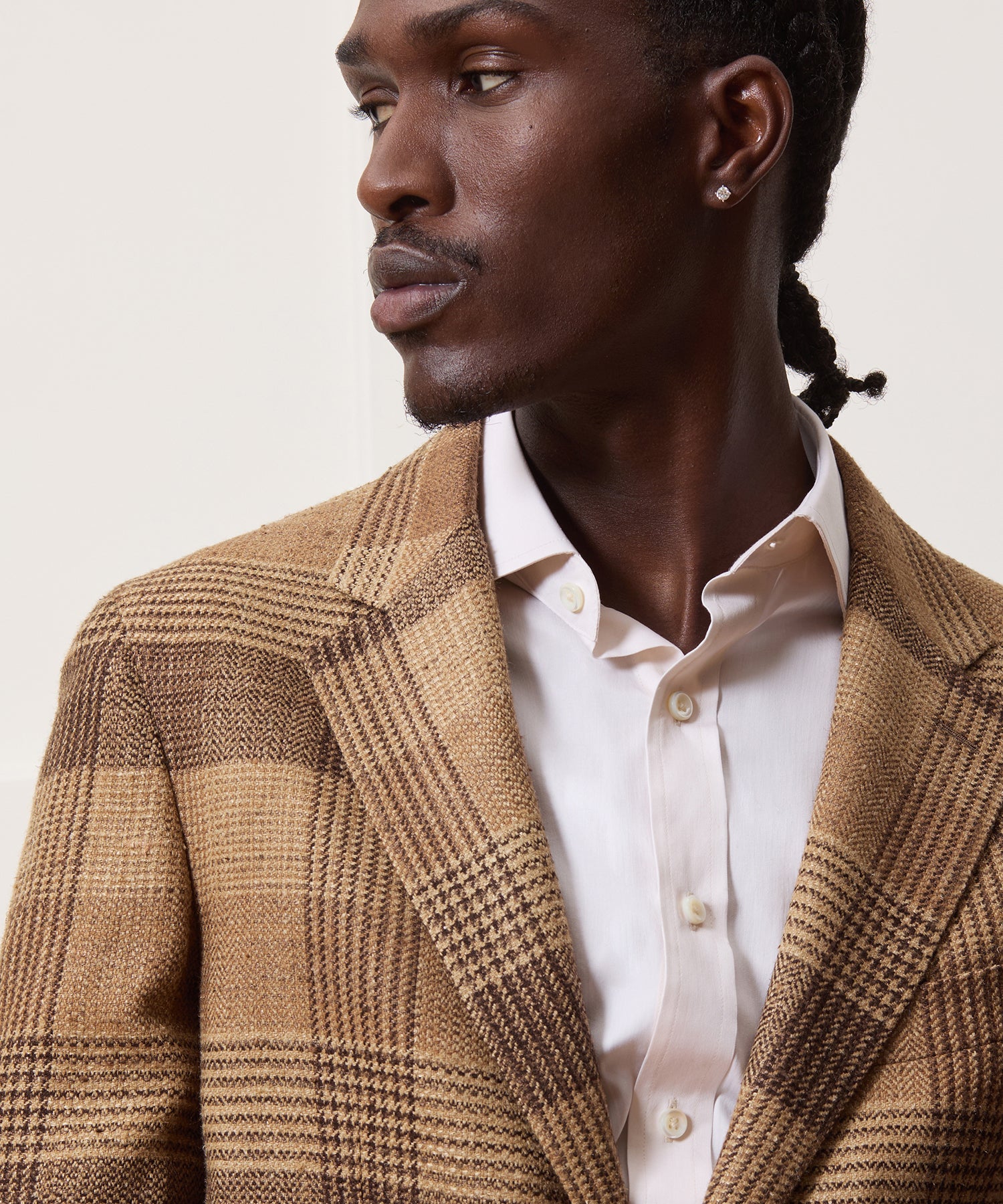 Italian Wool-Silk Glen Plaid Sport Coat - Image 5